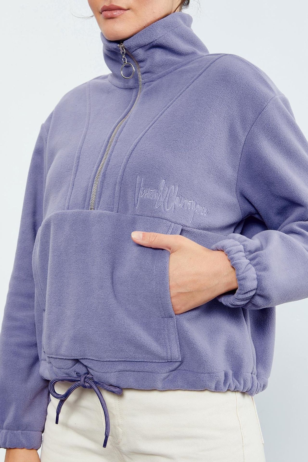 TOMMY Oversized Half-zip Plush Sweatshirt 6