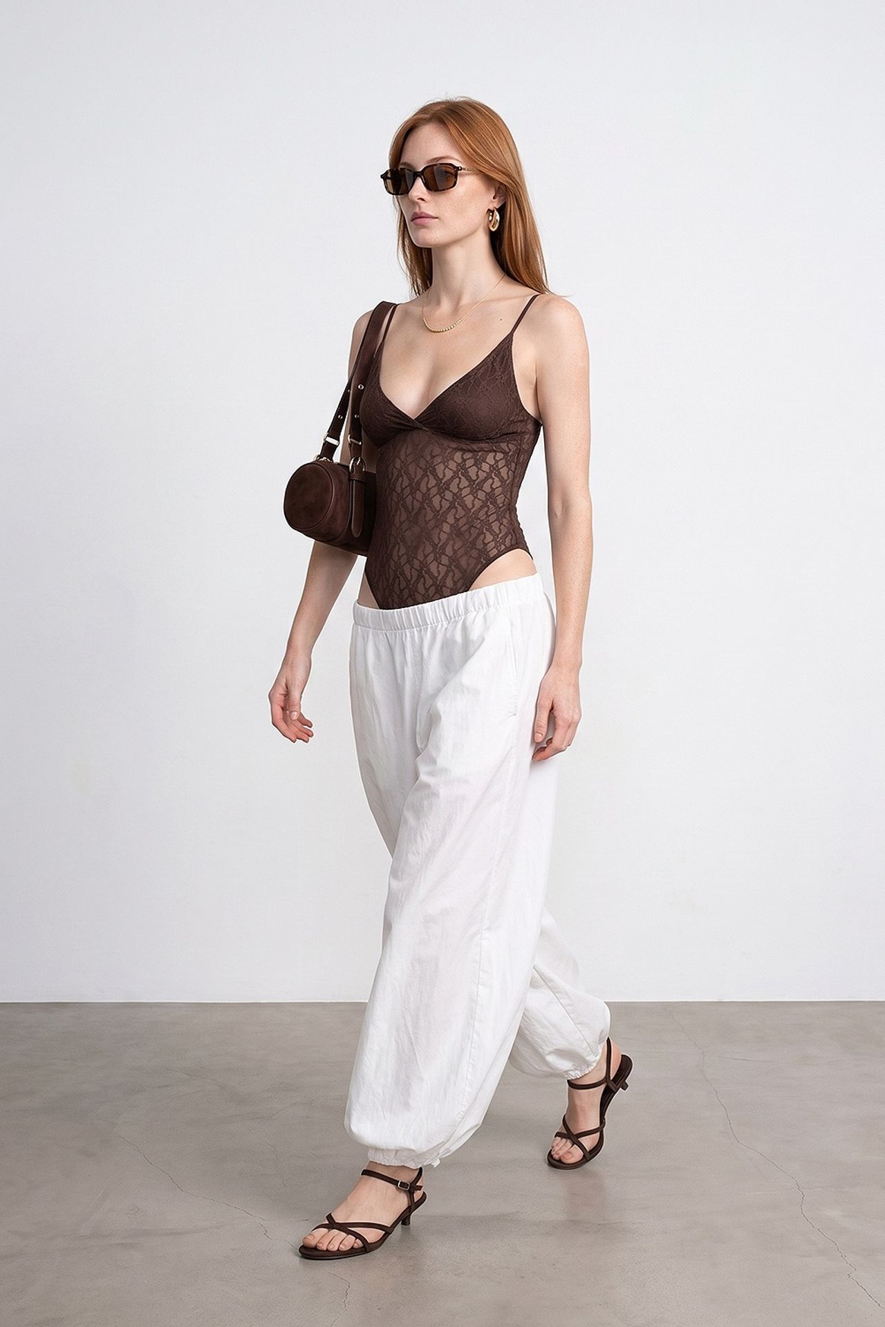 DILVIN Lace Sleeveless Bodysuit Blouse 5
