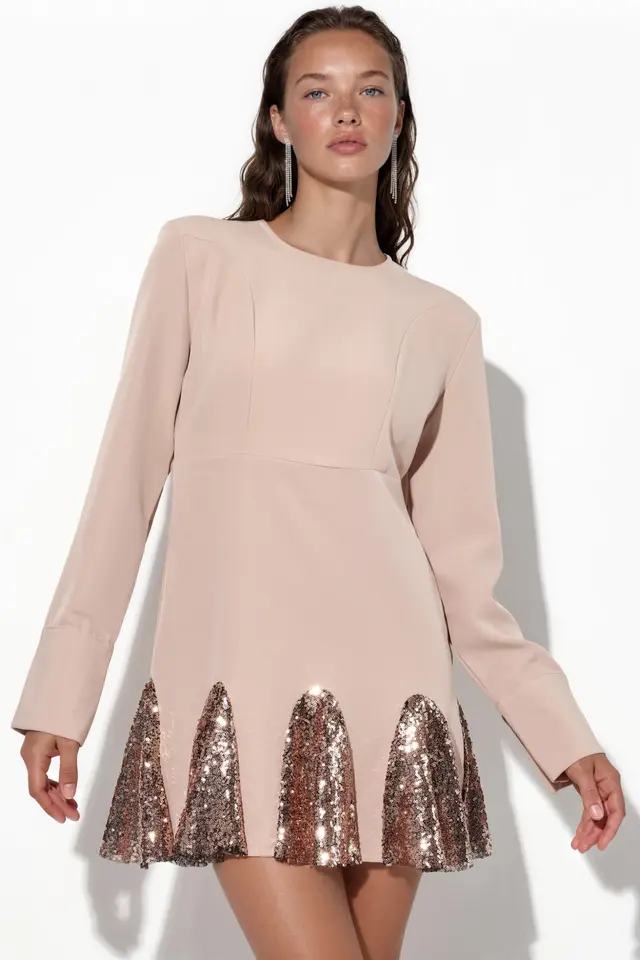 MSN Sequin Mini Skater Dress