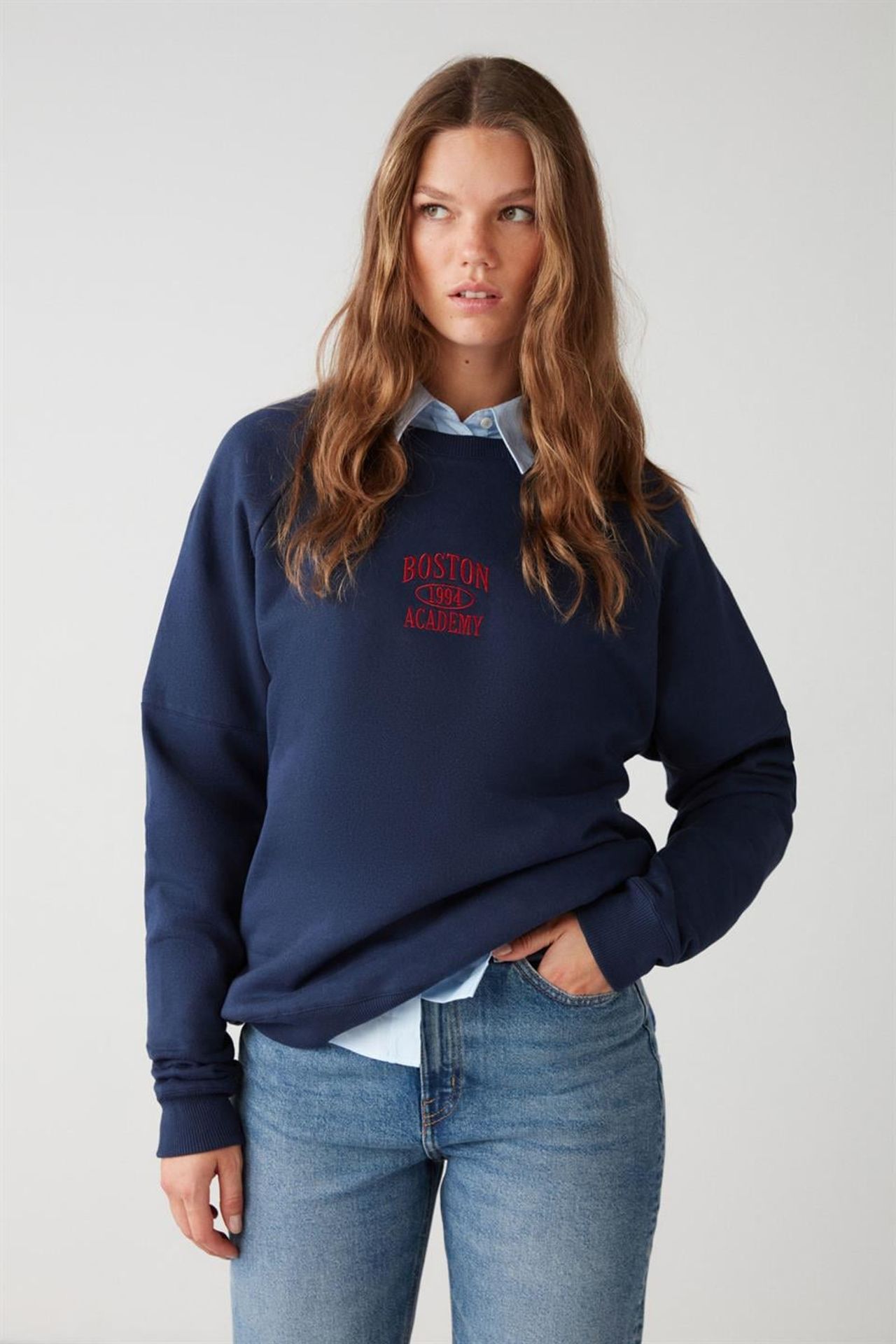 GRIMELANGE Bisiklet Yaka Baskılı Sweatshirt 1