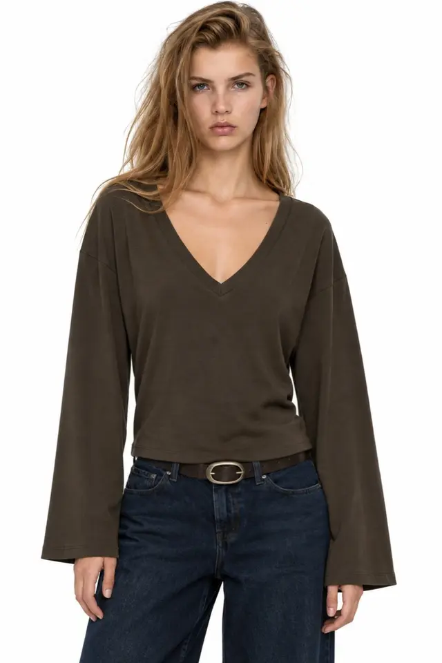 BUSEM Women's Cotton Elastane T-Shirt