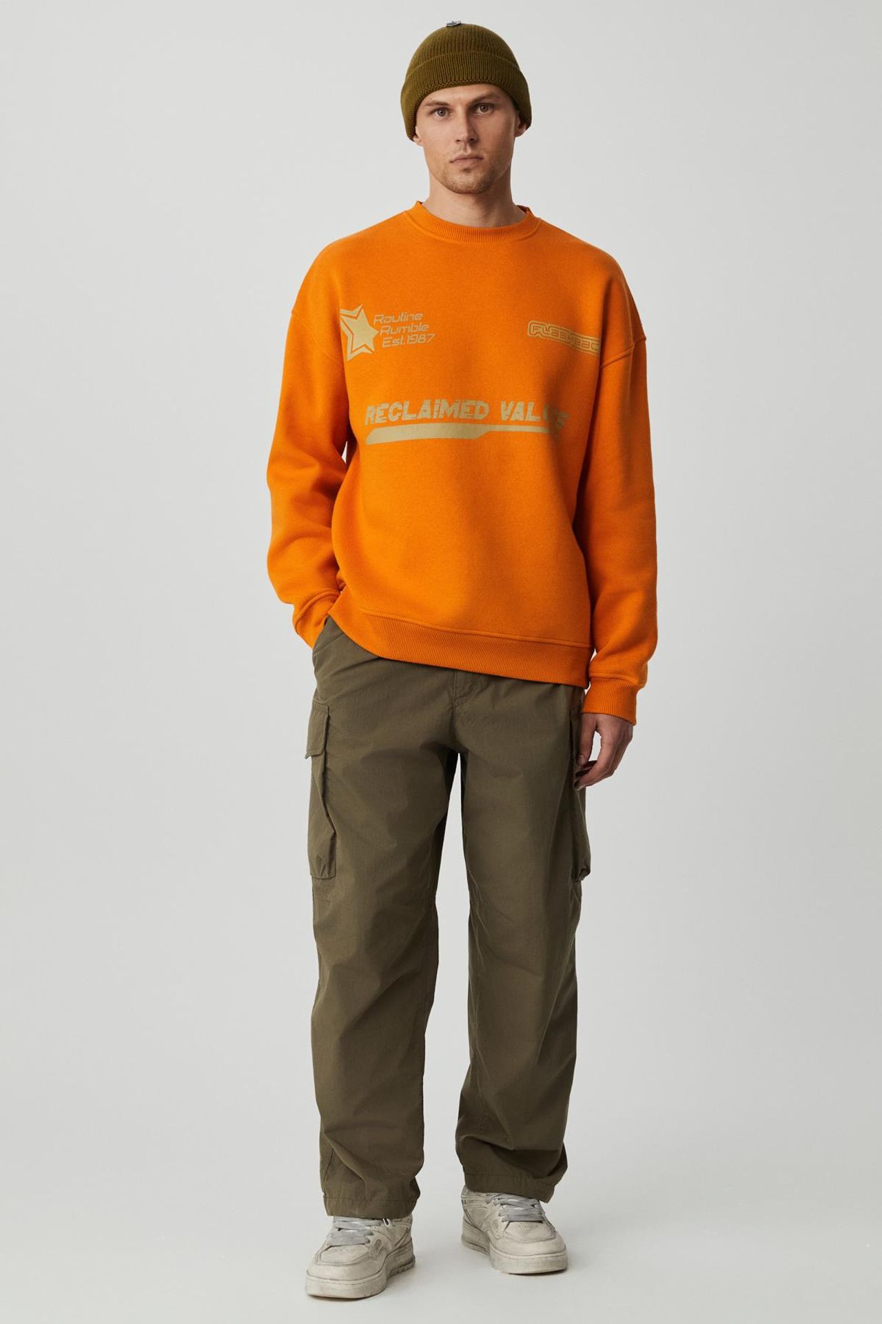 GRIMELANGE Baskılı Bisiklet Yaka Sweatshirt 4