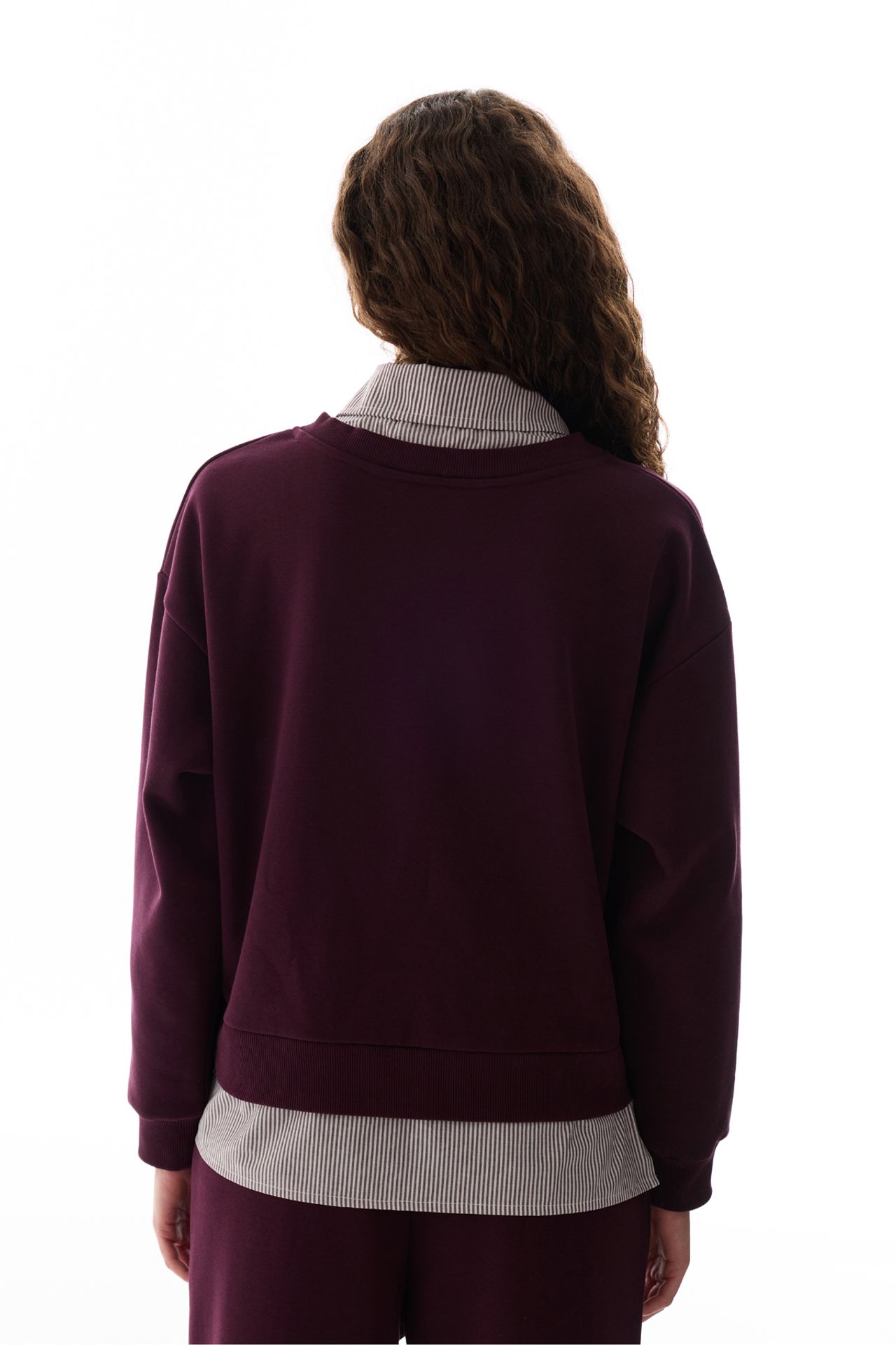 PENTI Shirt Layered Polo Collar Sweatshirt 5