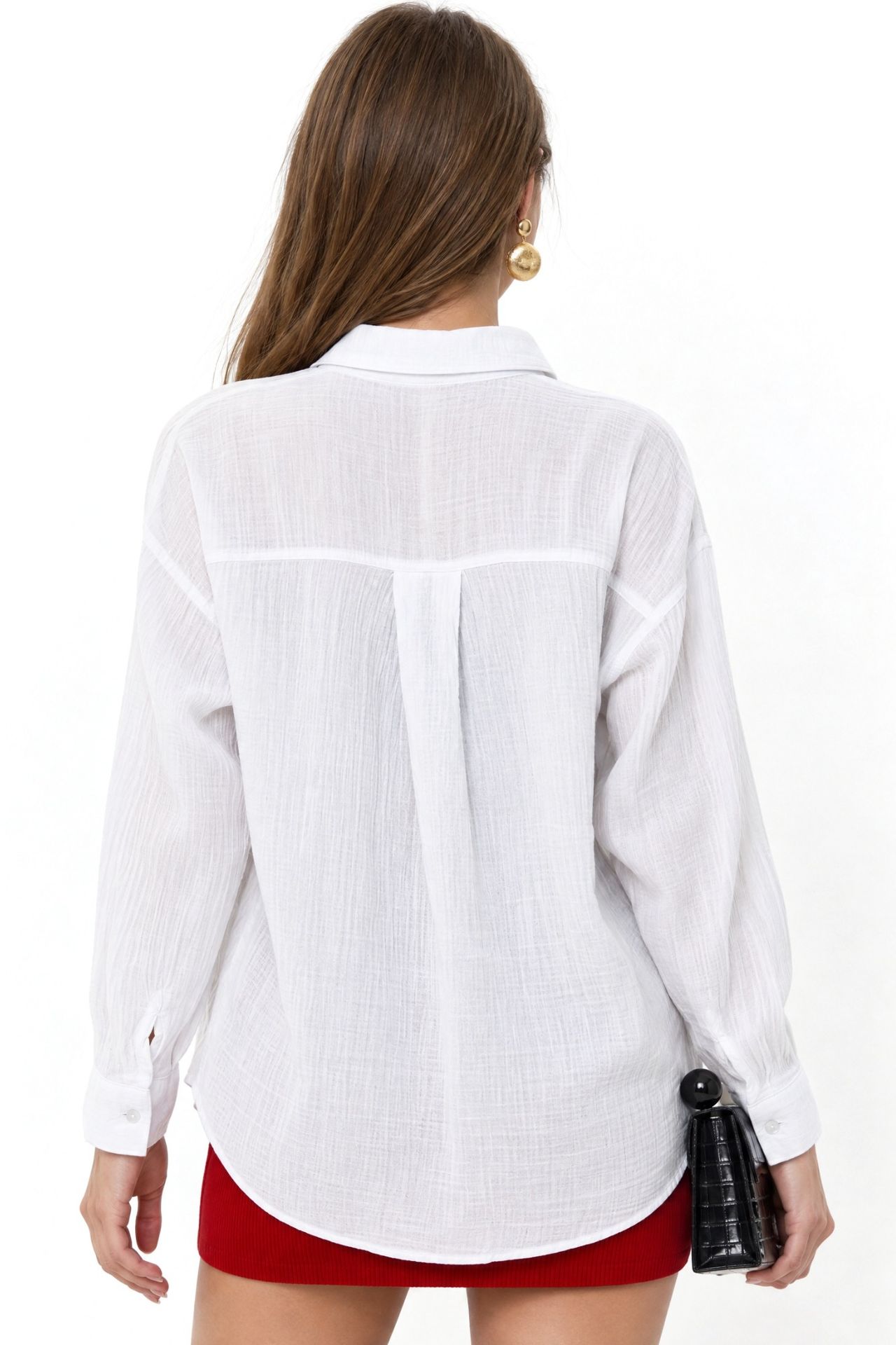 Mixray Oversize Shirt with Pocket Detail 3