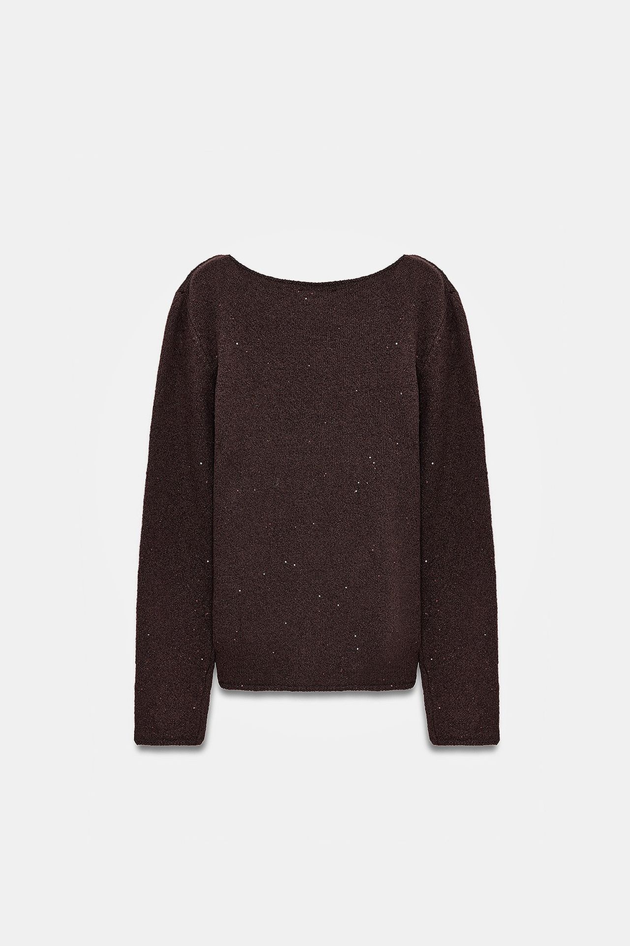DILVIN Boat Neck Sequin Knit Sweater