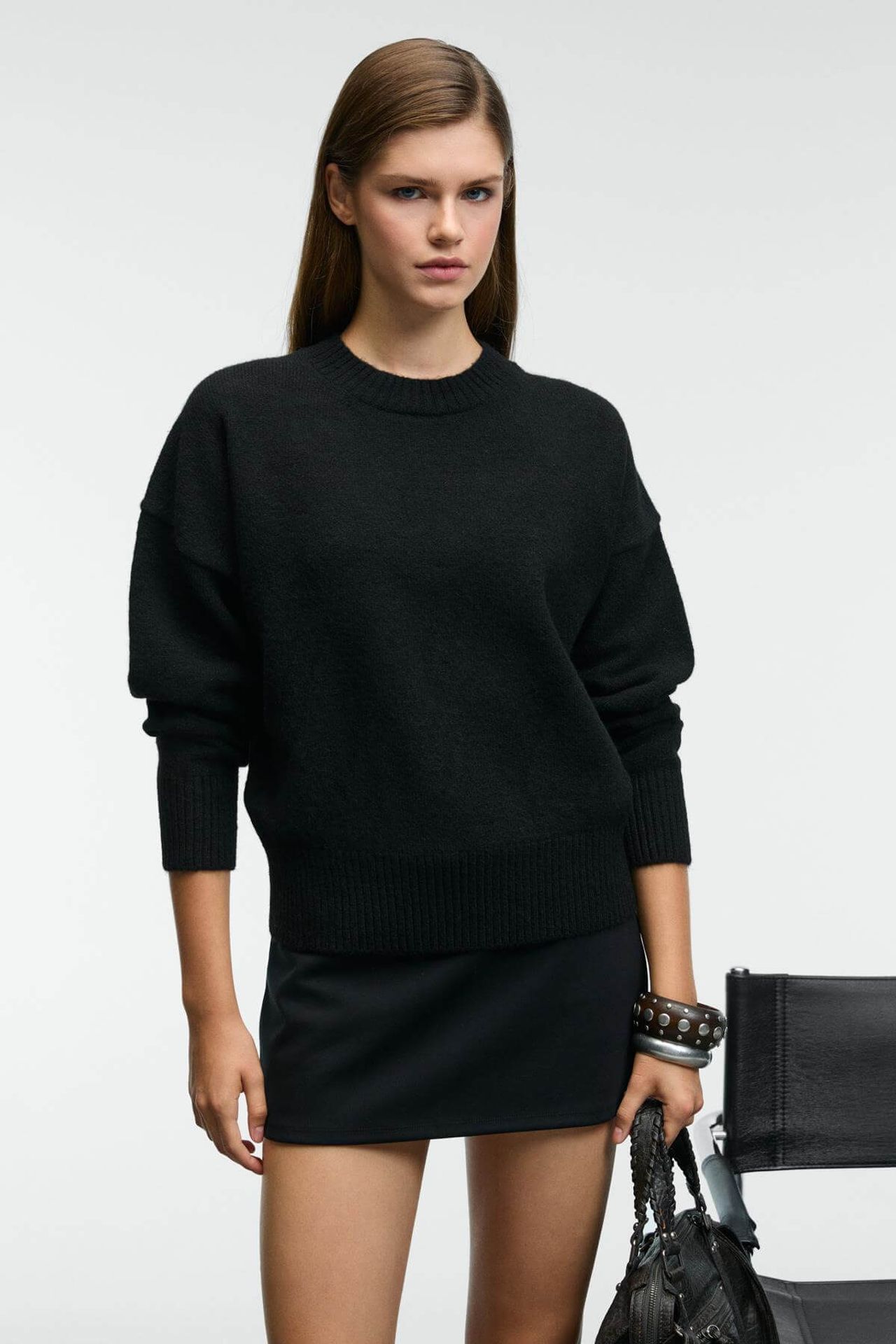 GRIMELANGE Oversized Ribbed Crew Neck Jumper 2
