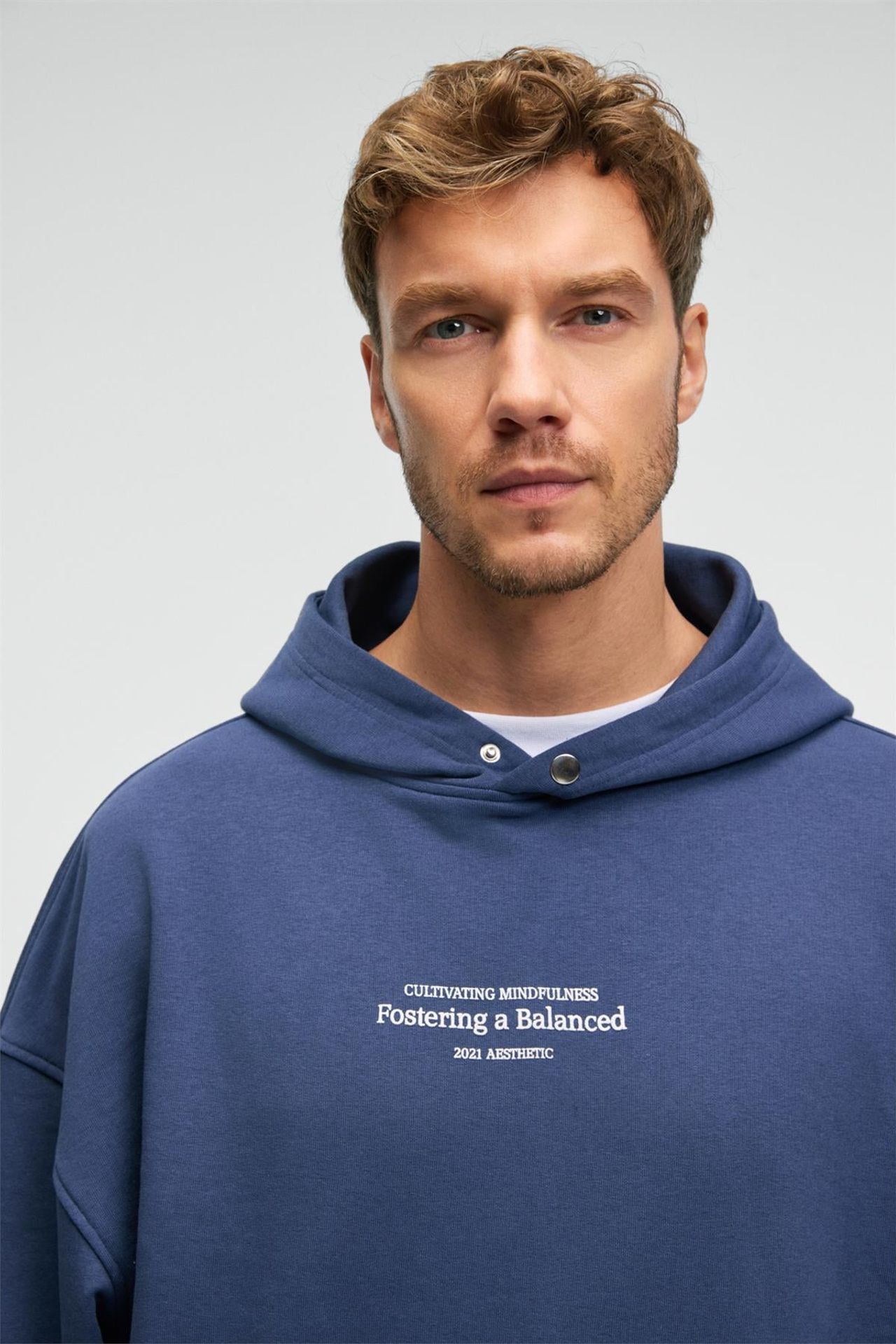 GRIMELANGE Baskılı Kapüşonlu Cepli Sweatshirt 1