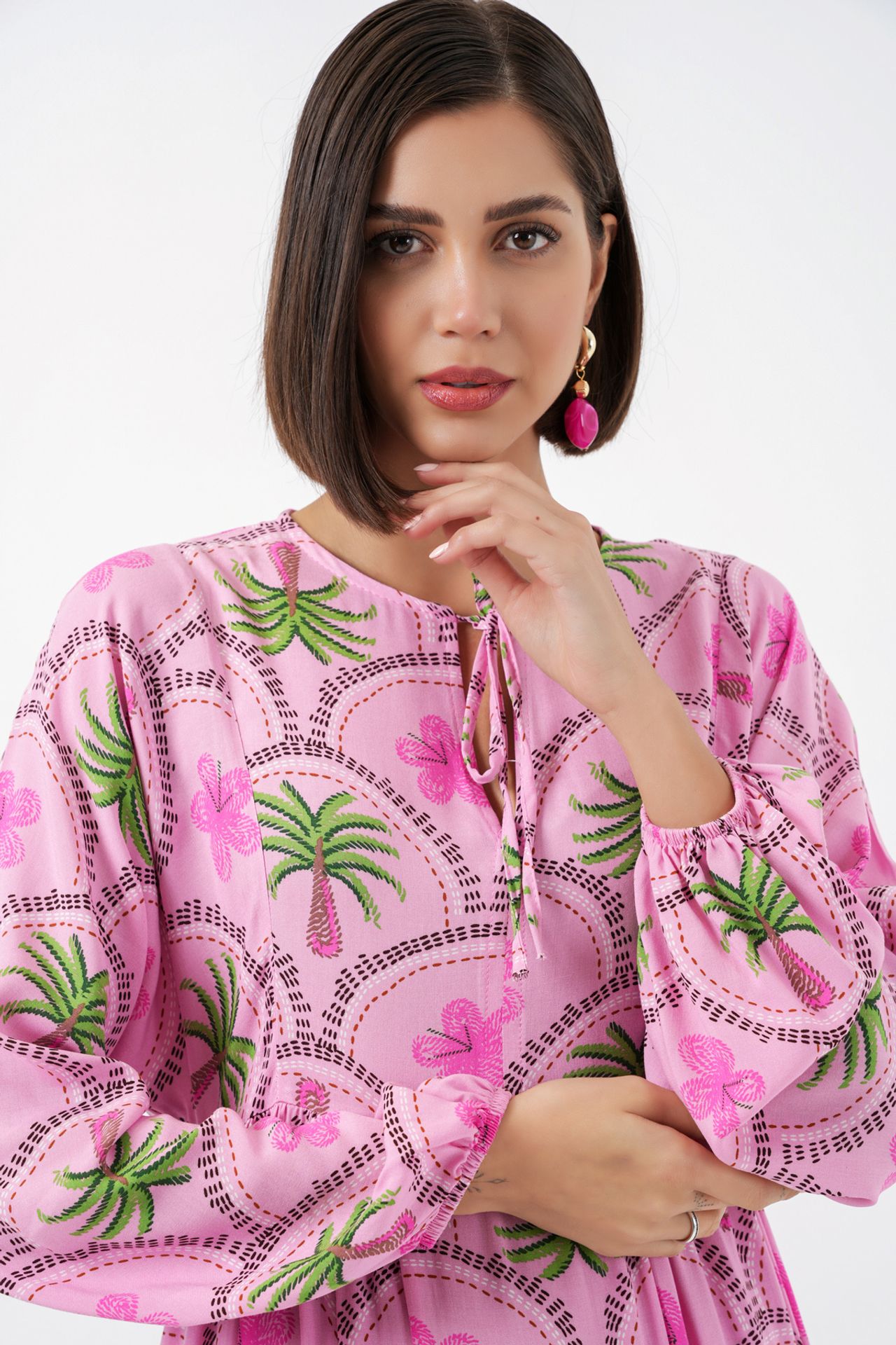 BDART Tropical Printed Maxi Dress with Button Closure 4
