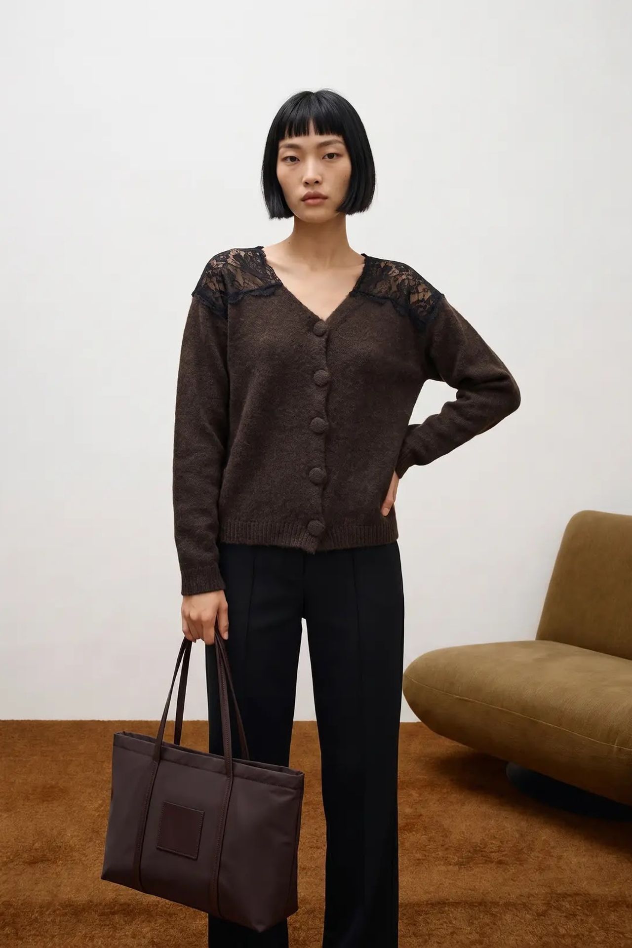 MY FASHION Önden Açık Rahat Örme Hırka 2