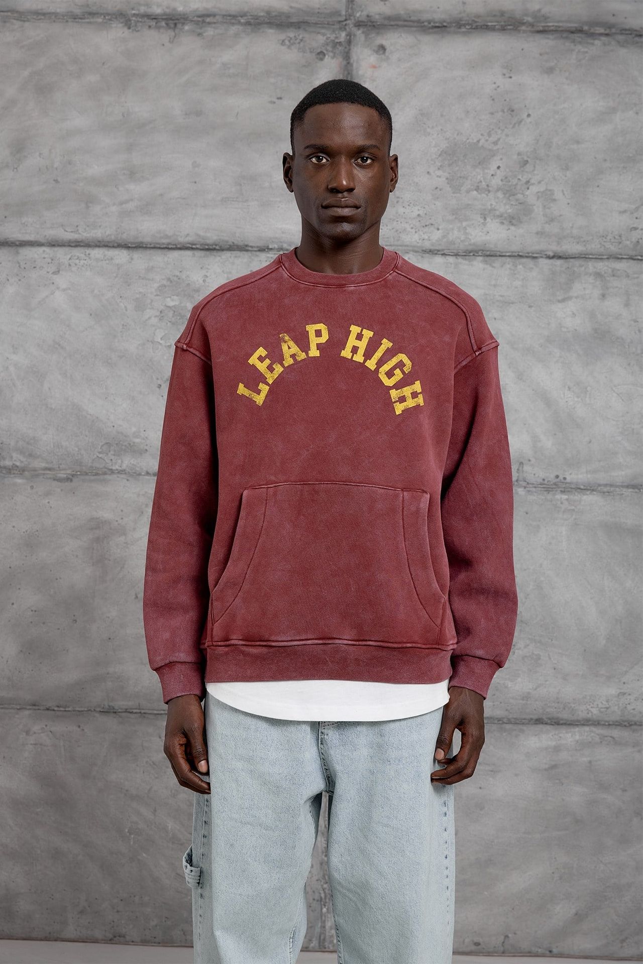 NOMARC Baskılı Bol Bisiklet Yaka Sweatshirt 1