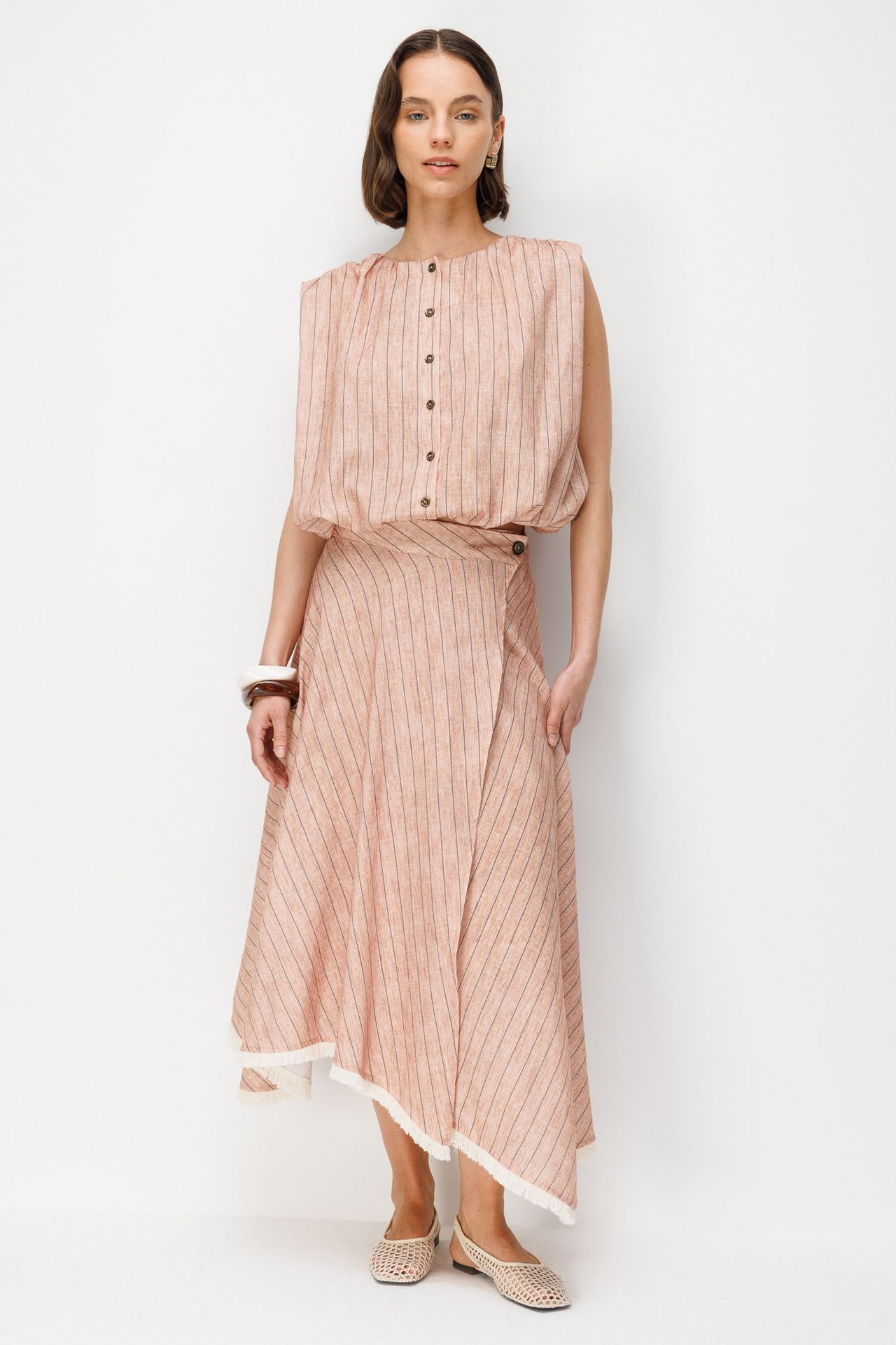 MIXRAY Linen Cotton Two-Piece Coord 3