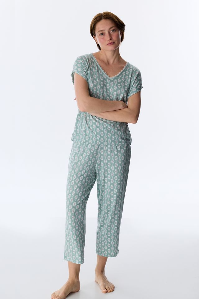 PENTI Alia Capri Trousers Floral Short-Sleeve Pyjama Set