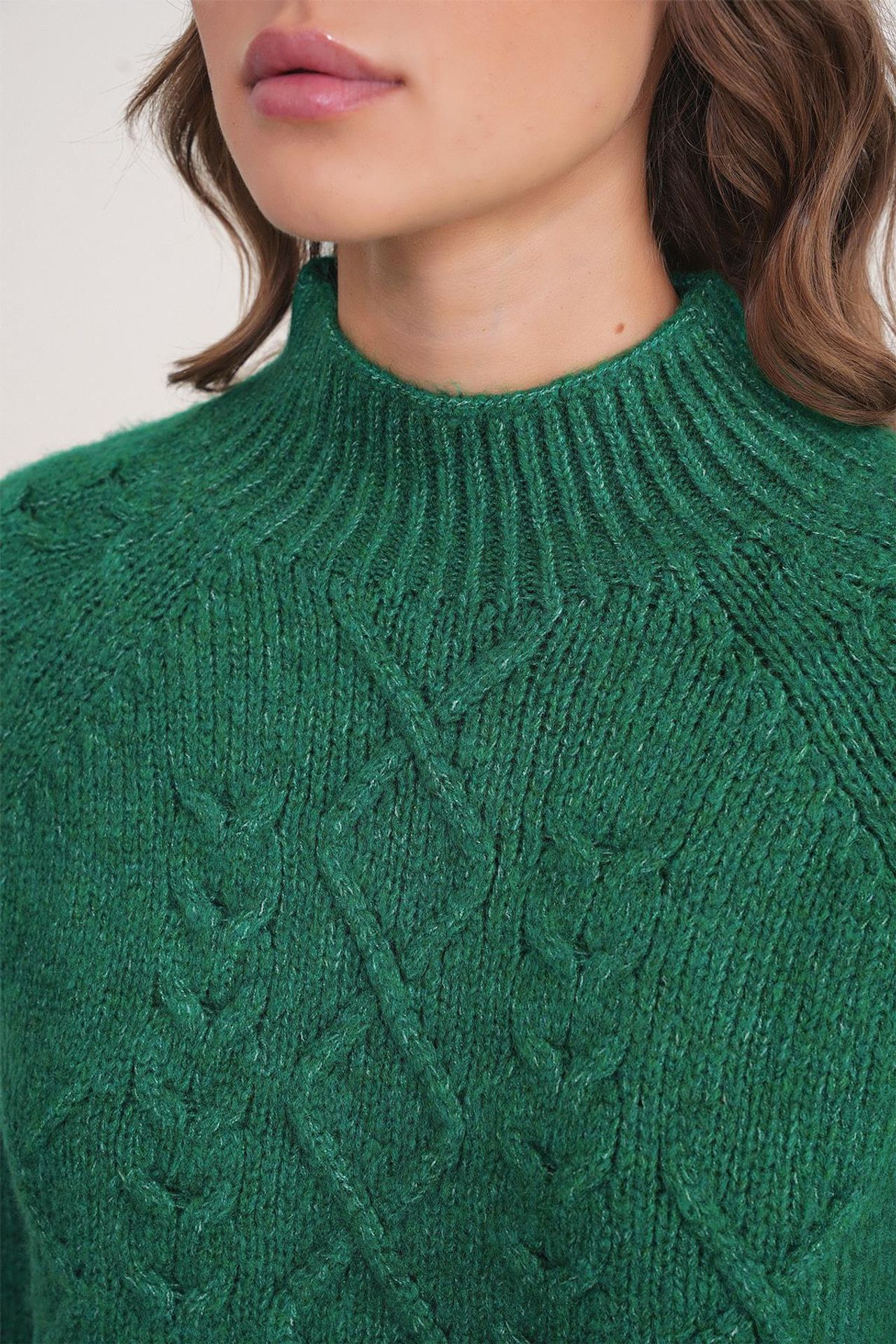 Mixray Argyle Half-Turtleneck Ribbed Knit Sweater 6