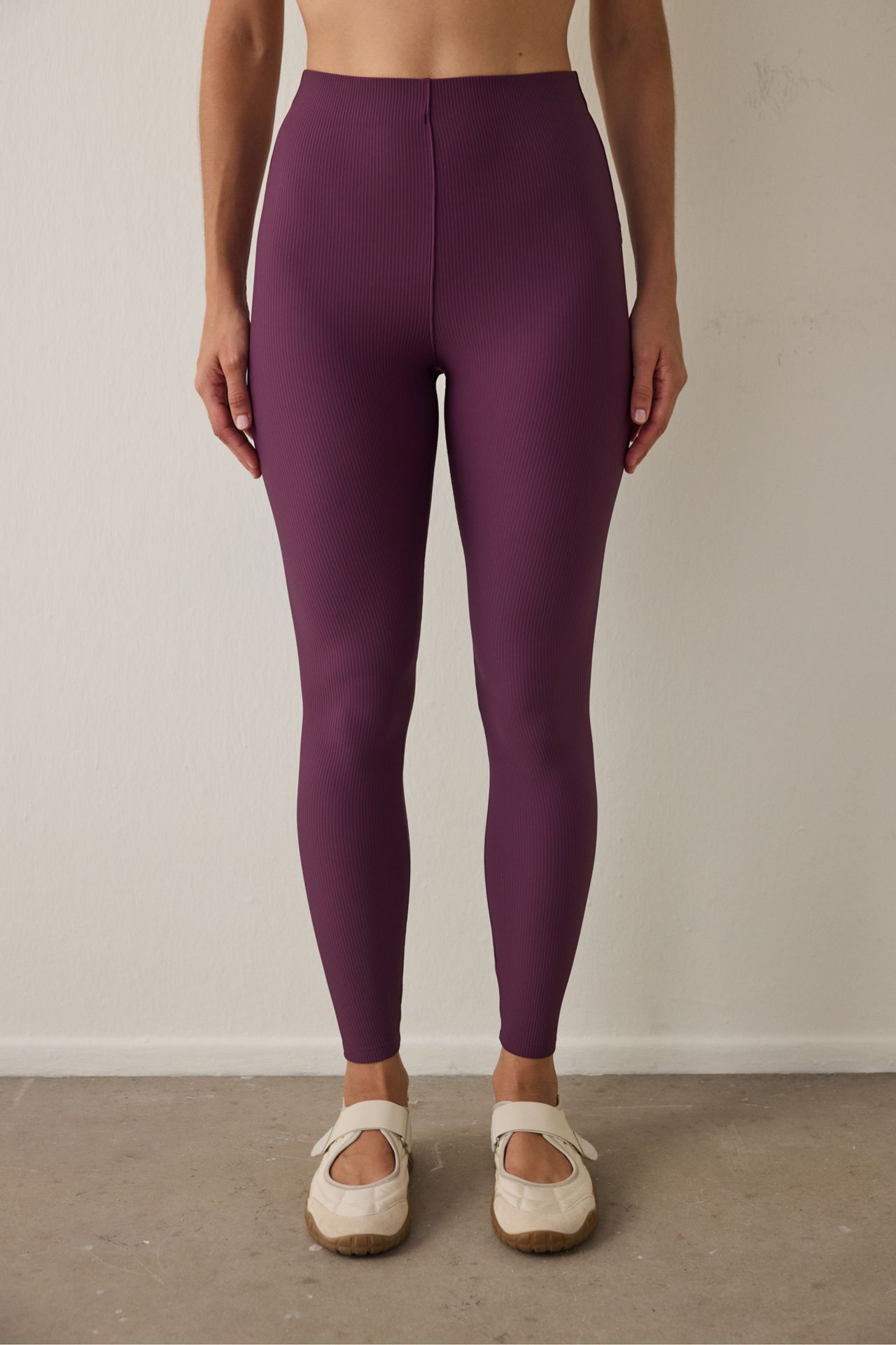 PENTI Cut Detail Ribbed High Waist Shaping Leggings 3