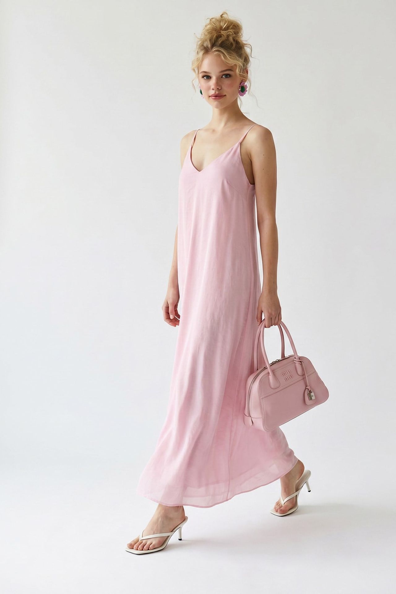 MIXRAY Sleeveless A-line Maxi Dress 2