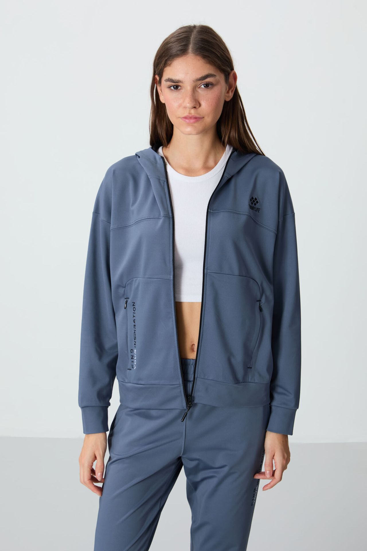 TOMMY Women’s Hooded Zip Sweatshirt And Pants Set 3