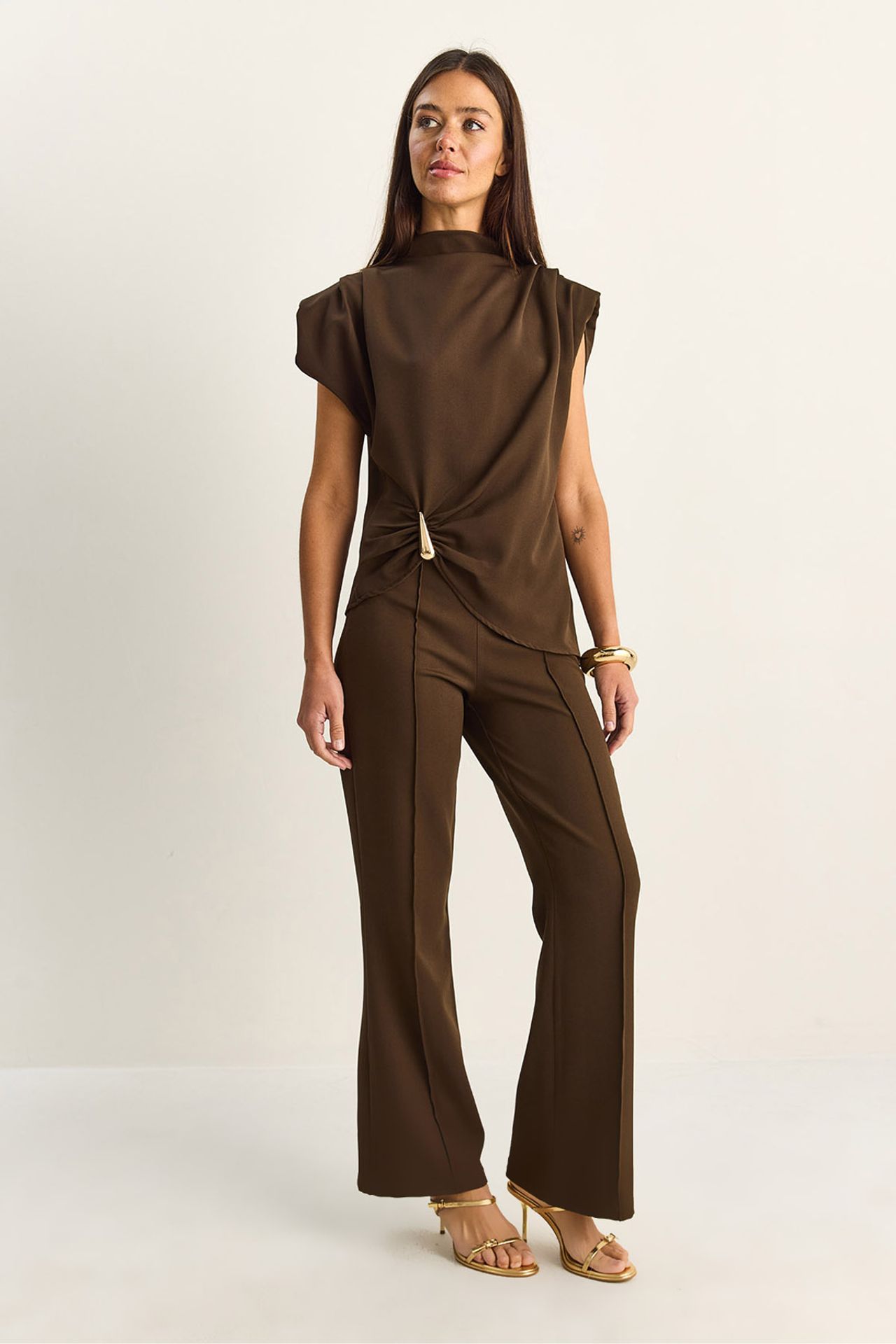LUCCI High Waist Flare Leg Co-ord Set 3