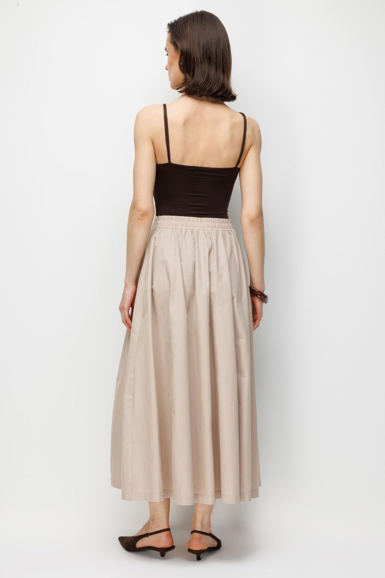 MIXRAY High Waist Midi Skirt 6