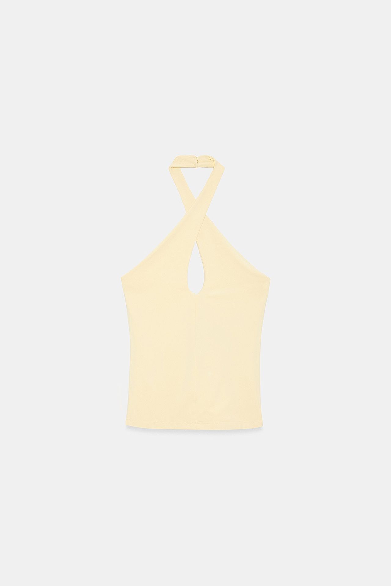 DILVIN Kadın Halter Yaka Kesimli Crop Üst 5