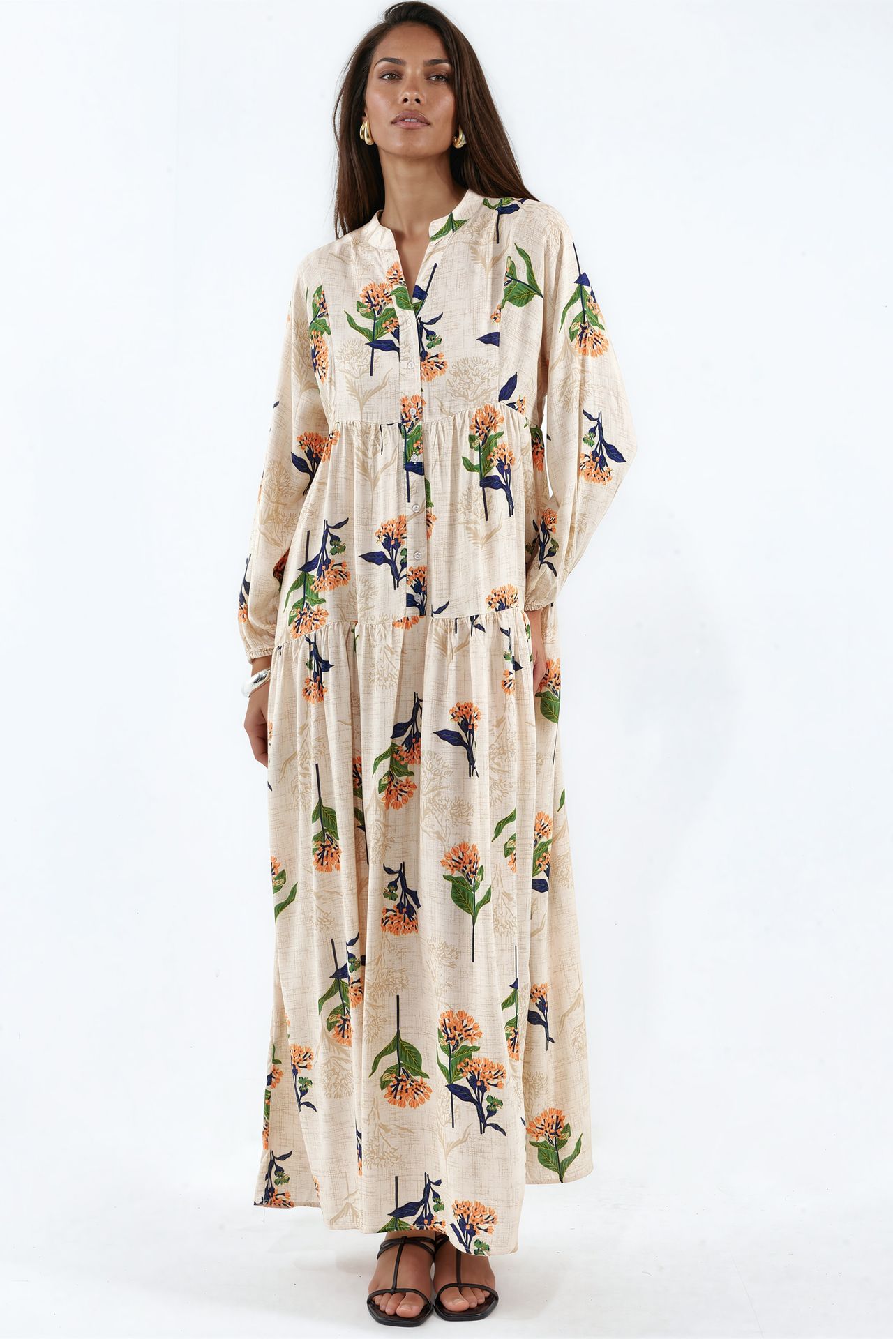 BDART Patterned V-Neck Maxi Dress 1