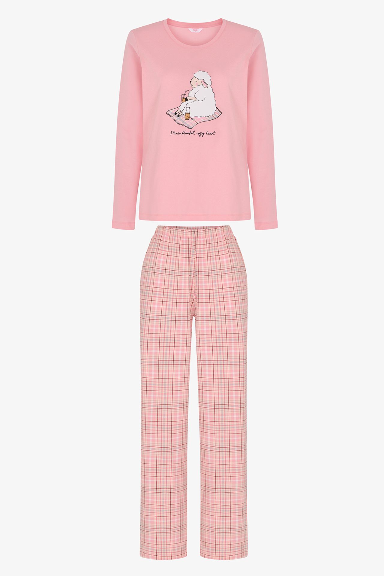 PENTI Comfort Heart Long Sleeve Trousers Pajama Set 5