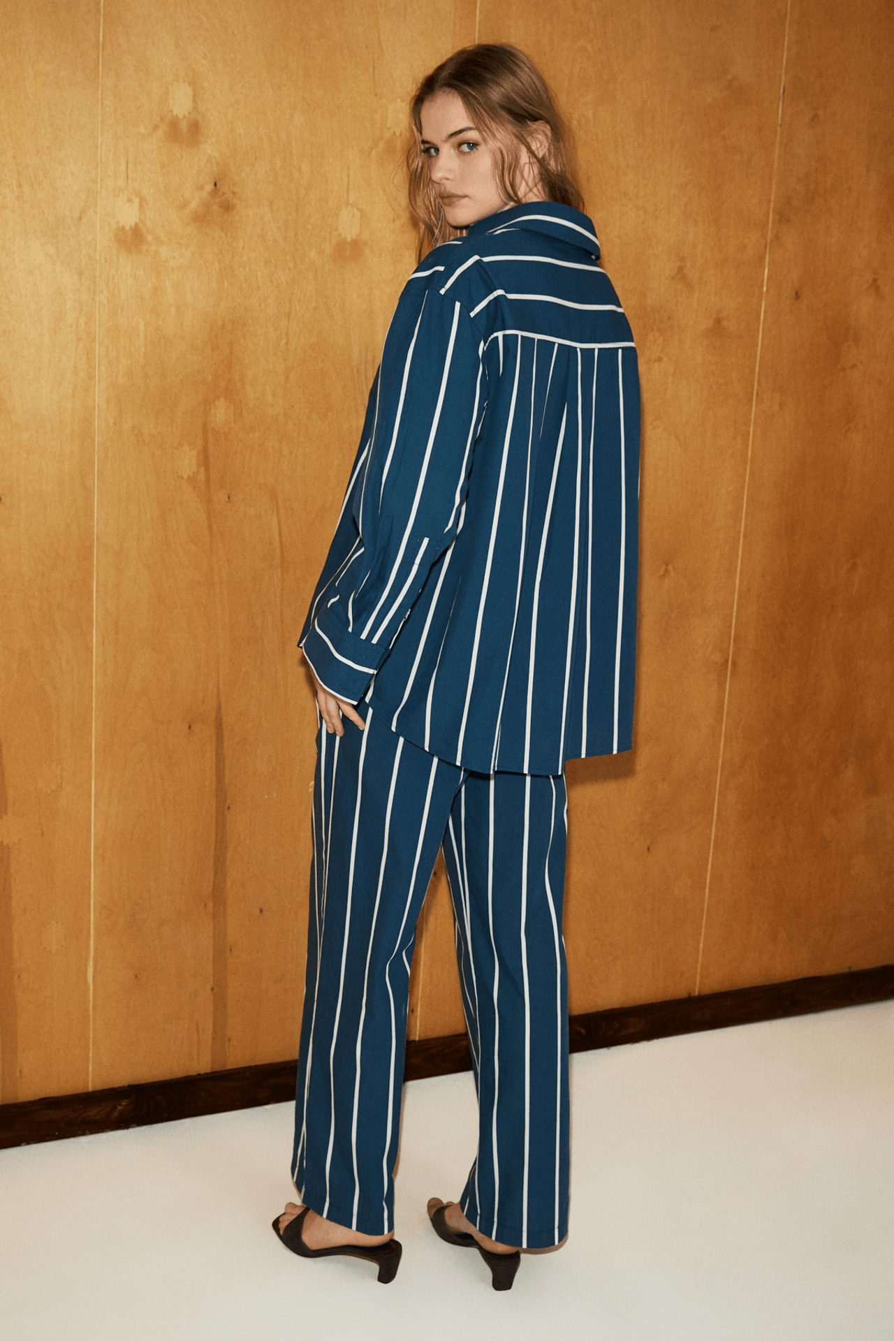 GRIMELANGE Oversized Striped Button Shirt 6