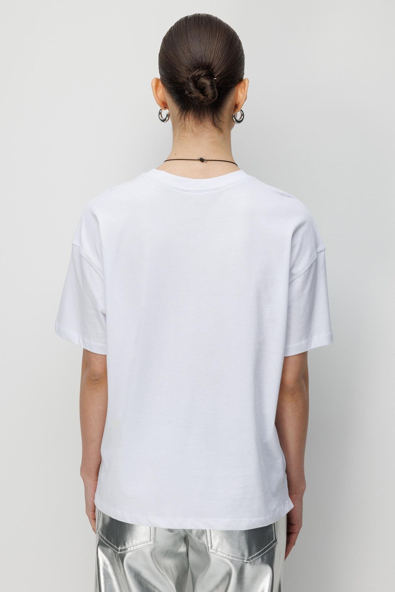 MIXRAY Oversized Ribbed Crew Neck Two-Piece T-Shirt Set 6