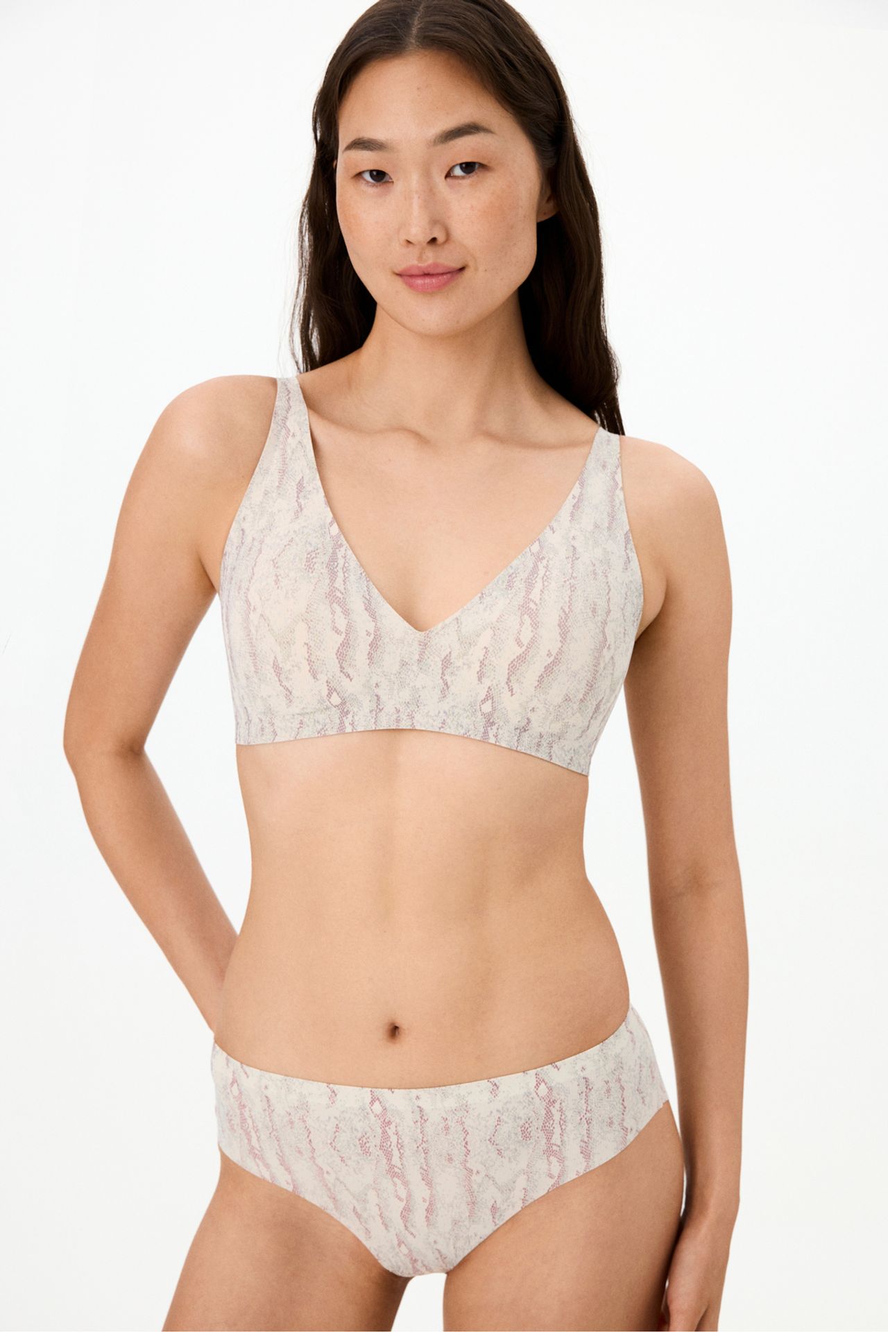 PENTI No-Show Fit Decolette Snake Print Padded Bra 2
