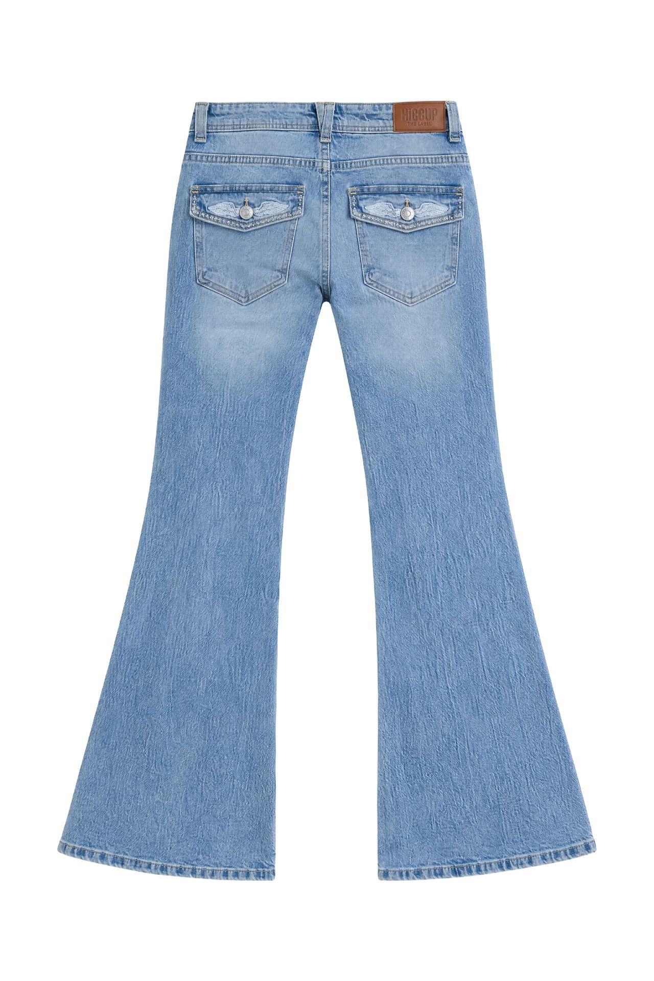 Düşük Bel Nakışlı Flare Fit Jean 3