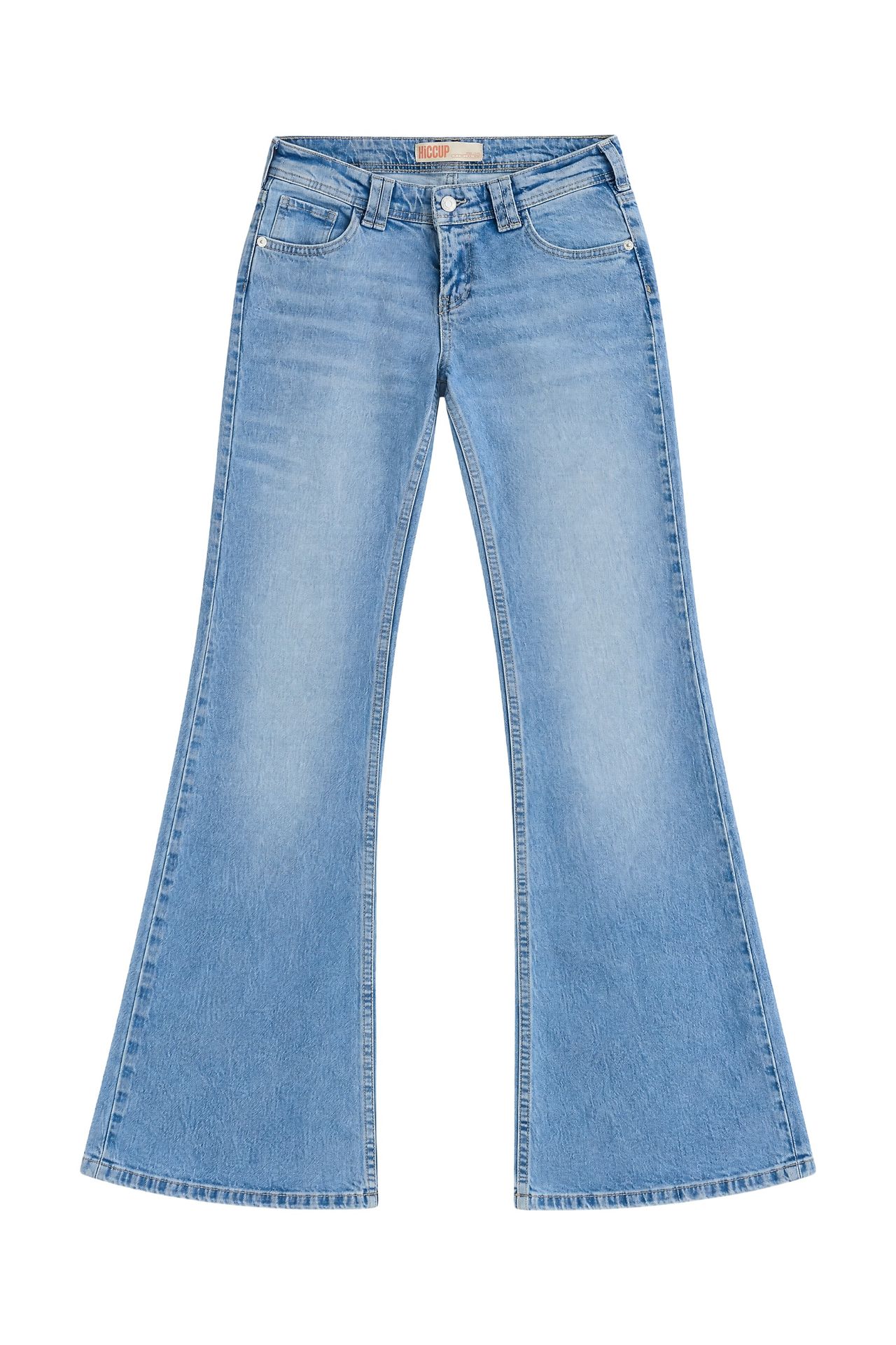Düşük Bel Nakışlı Flare Fit Jean 4