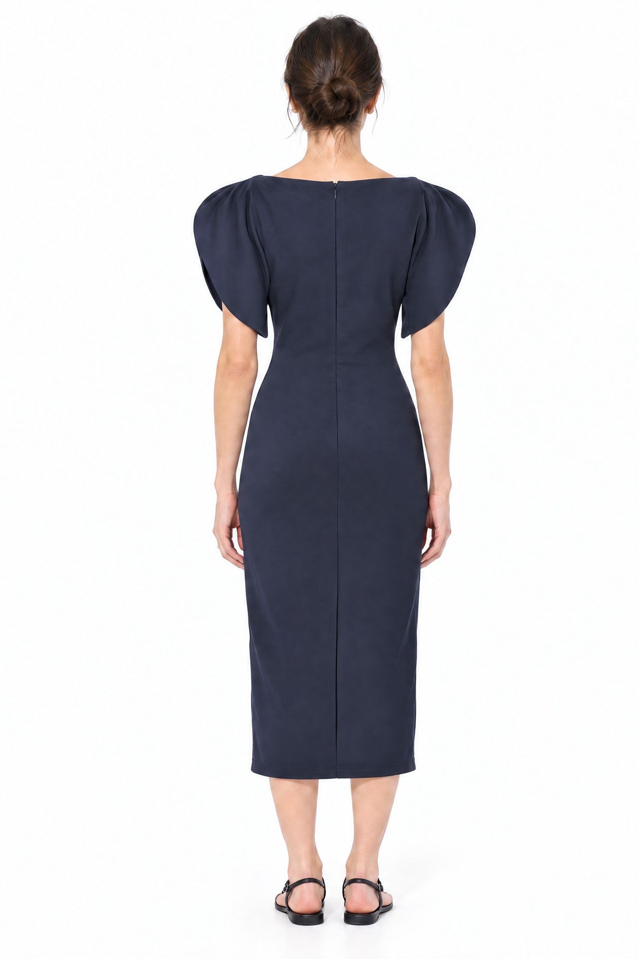 BUSEM Women's Crew Neck Midi Dress 2