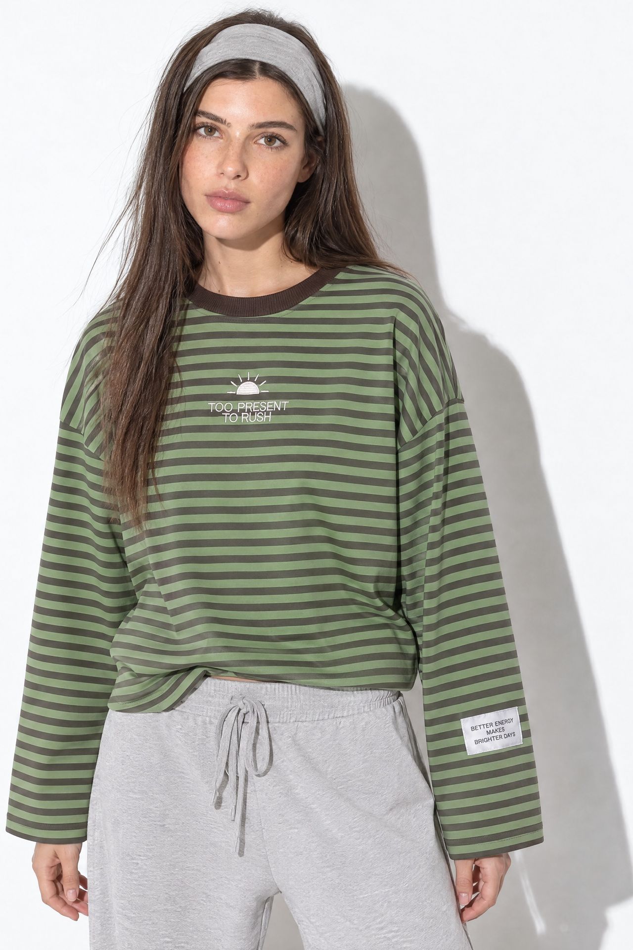 Çizgili Sweatshirt 1