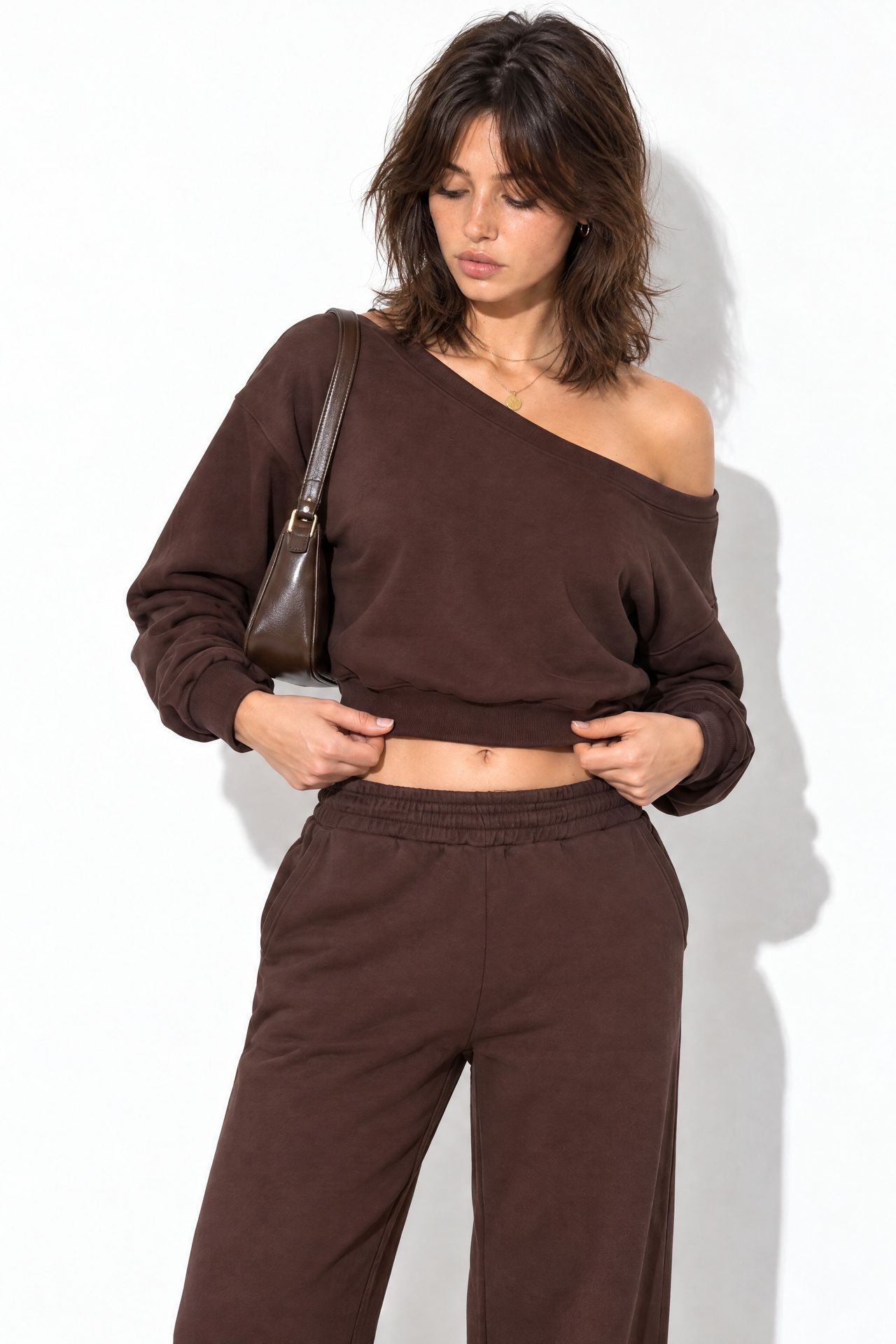 Mid-Waist Straight Leg Sweatpants 2