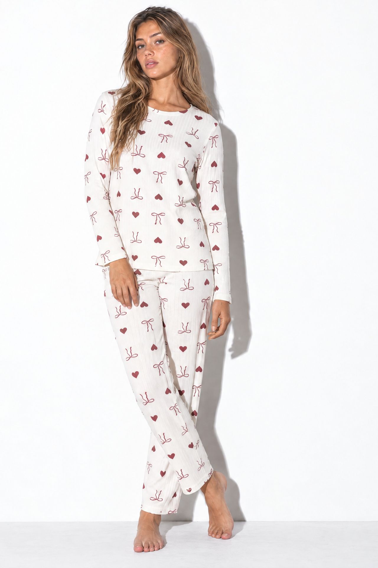 Desenli Pijama Takımı 1