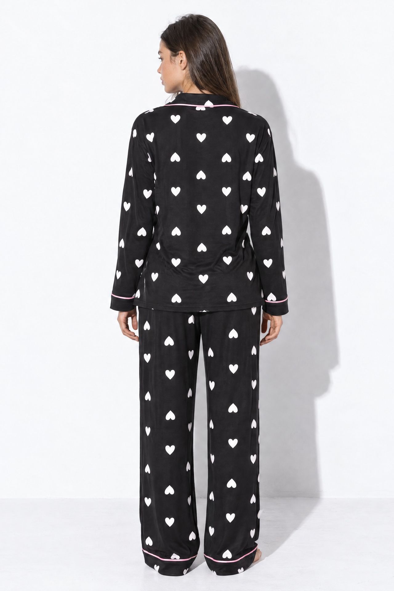 Kalp Baskılı Pijama Takımı 3