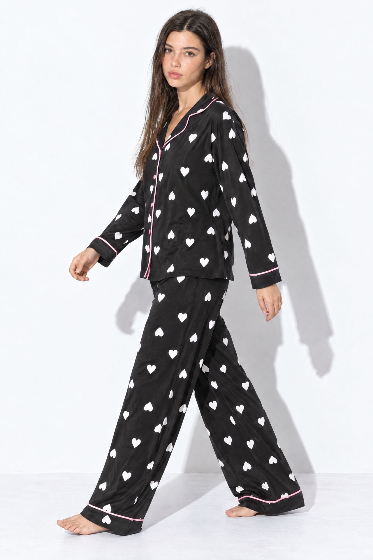 Kalp Baskılı Pijama Takımı 4