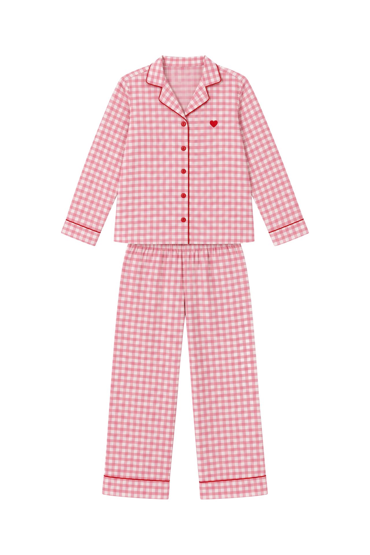 Desenli Gömlek Pantolon Pijama Takımı 5