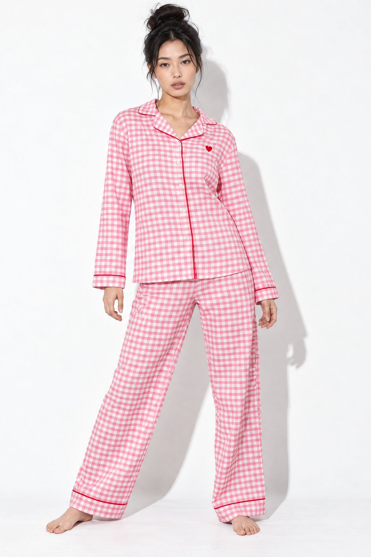 Desenli Gömlek Pantolon Pijama Takımı 3