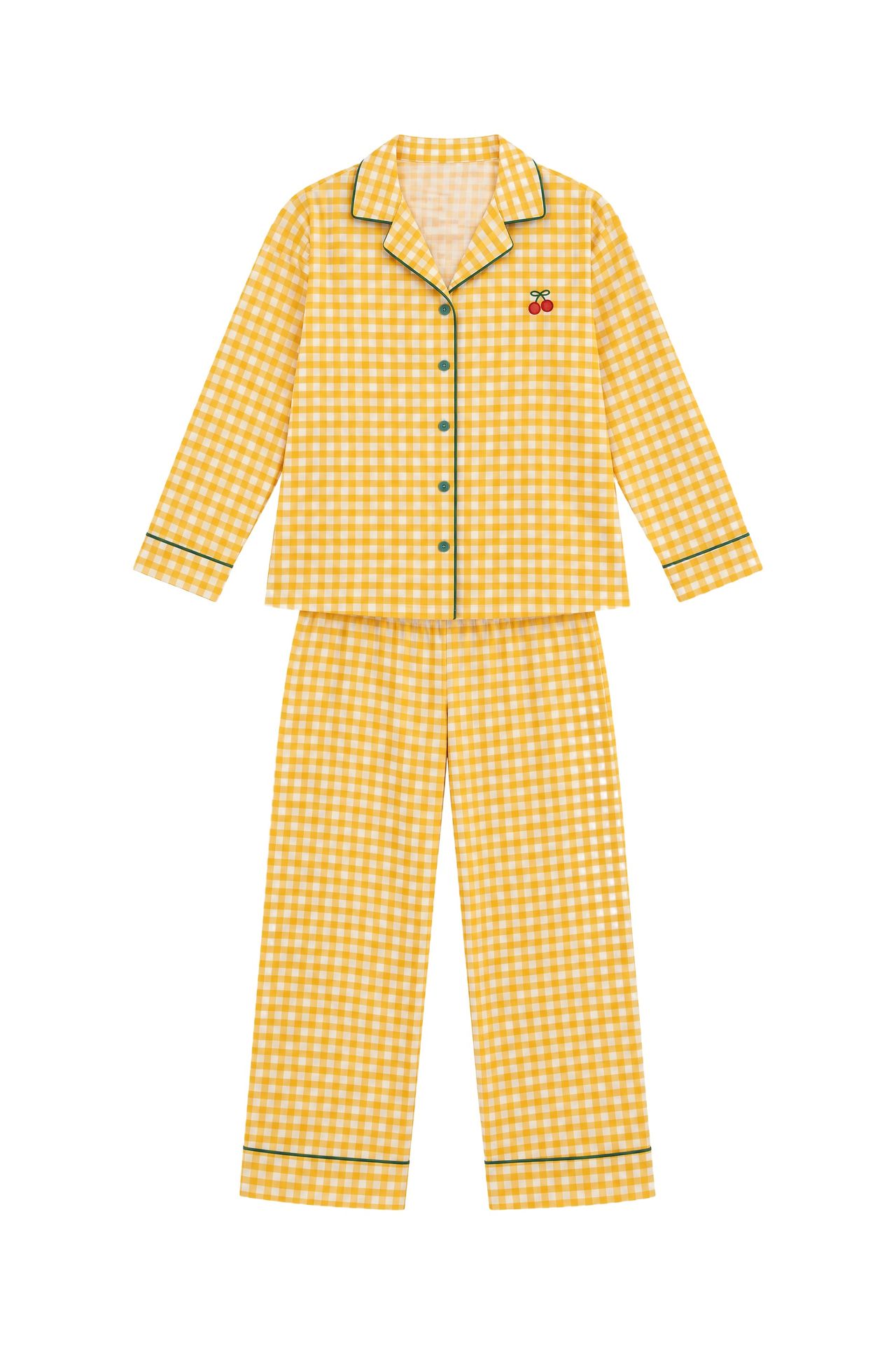 Desenli Gömlek Pantolon Pijama Takımı 4
