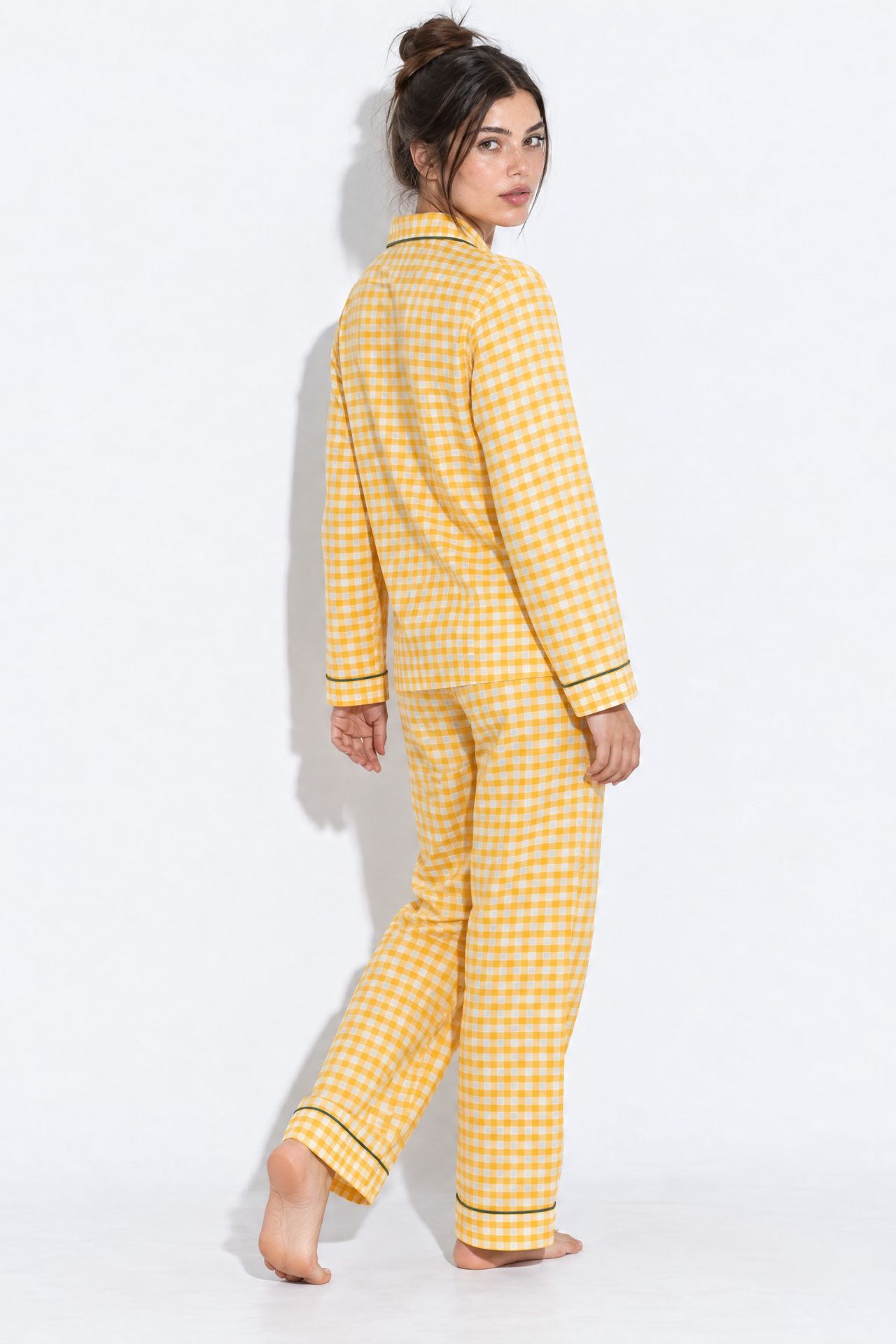 Desenli Gömlek Pantolon Pijama Takımı 2