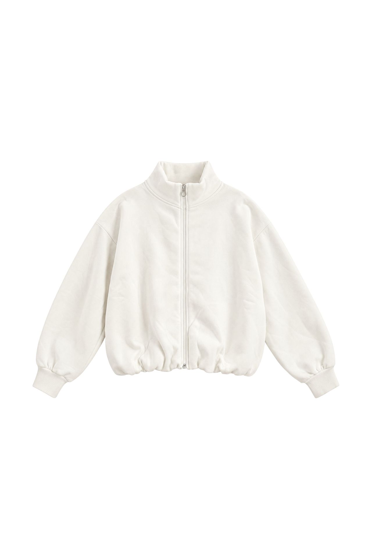 BUSEM Bol Kesim Yarım Fermuarlı Kısa Sweatshirt 4