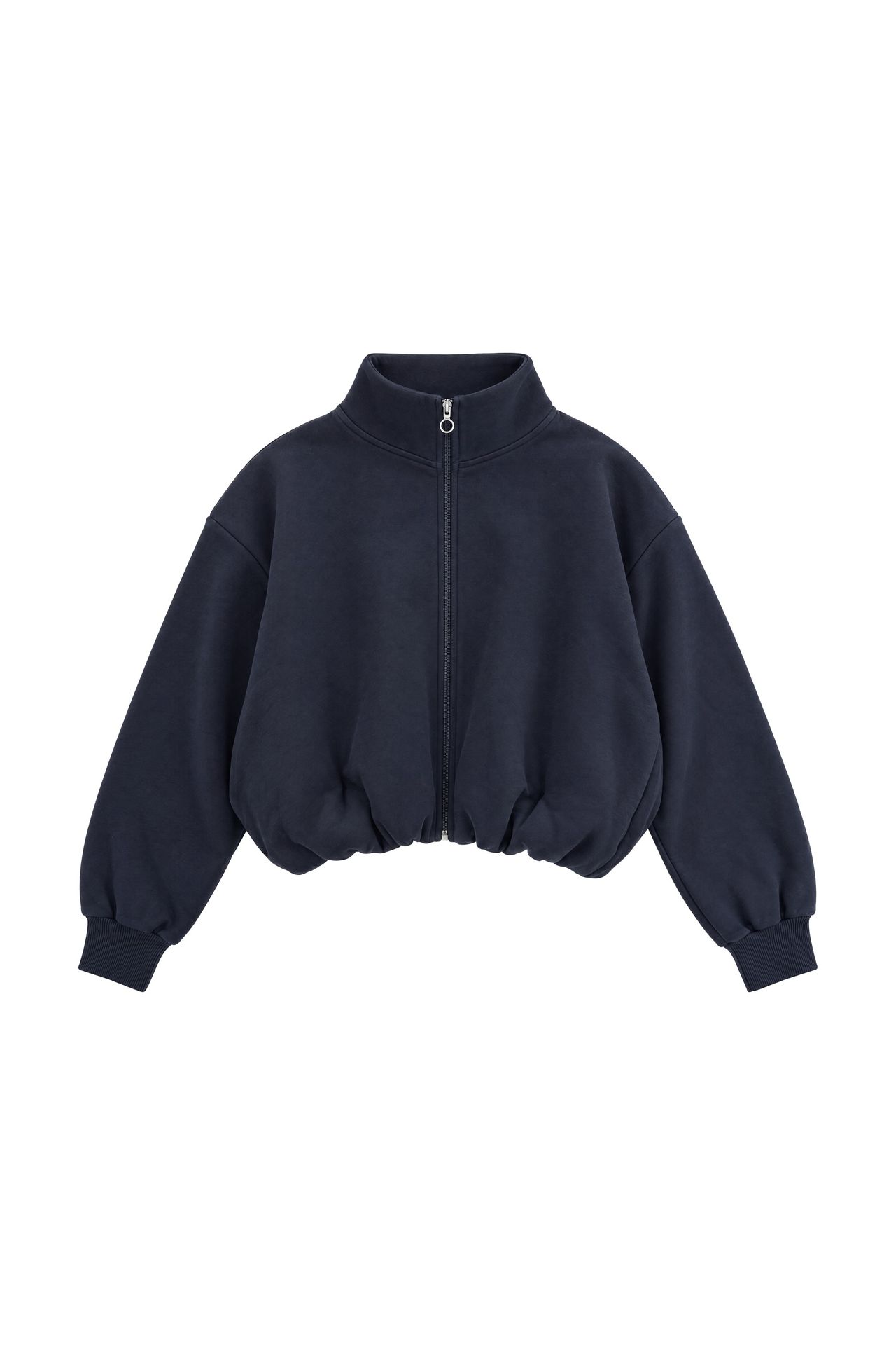BUSEM Bol Kesim Yarım Fermuarlı Kısa Sweatshirt 4