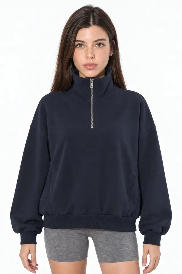 BUSEM Bisiklet Yaka Sweatshirt