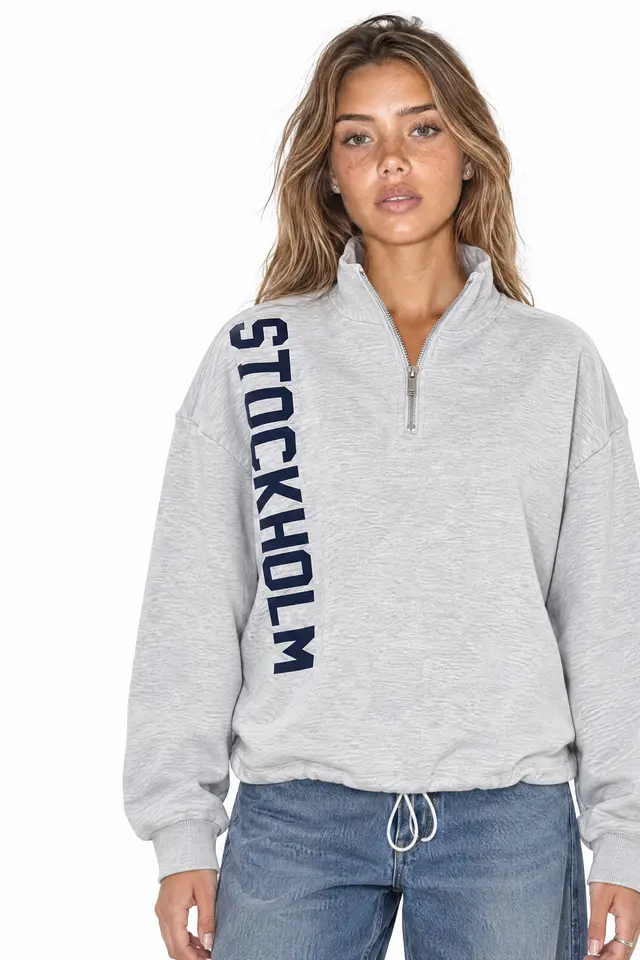 BUSEM Bisiklet Yaka Sweatshirt