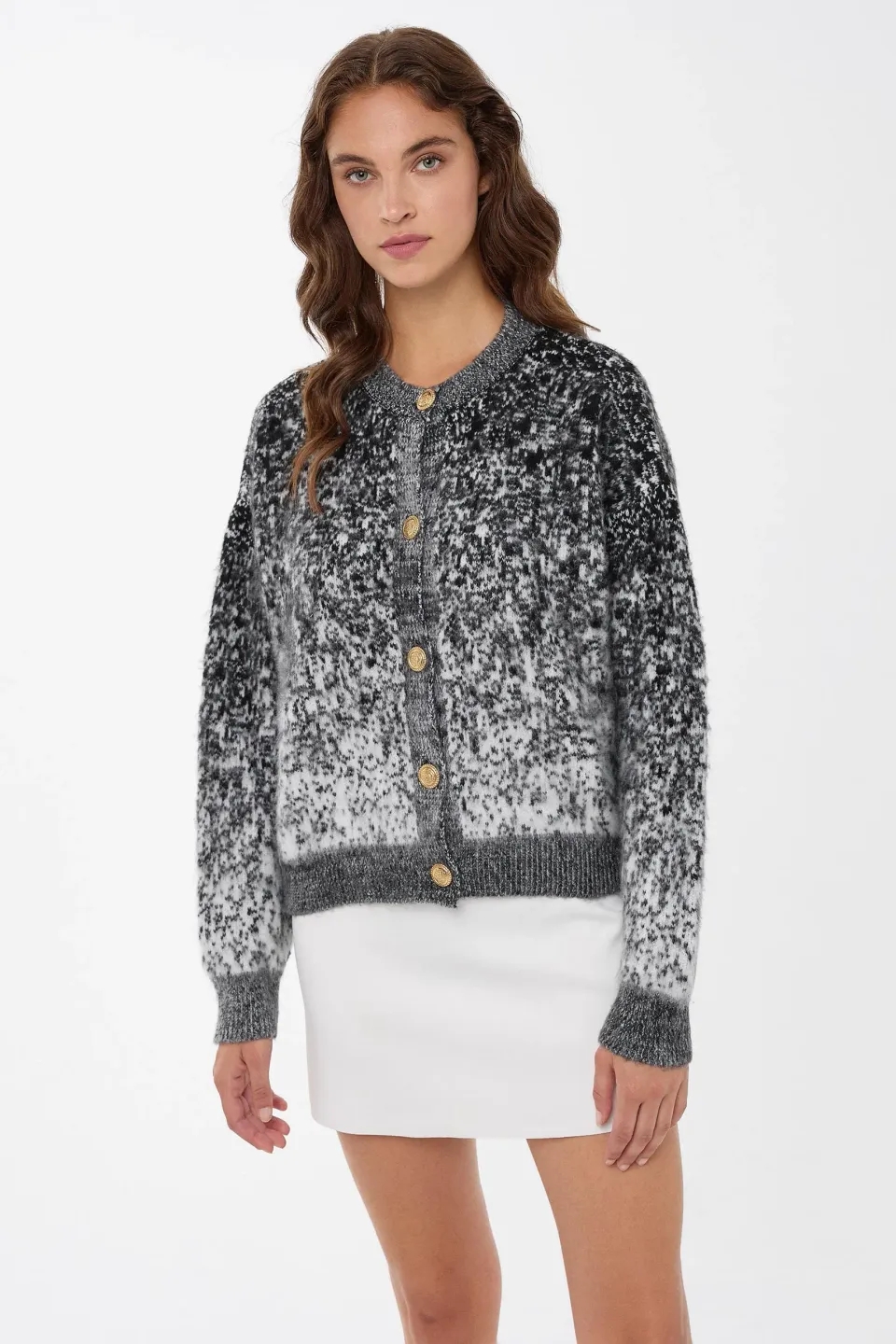 Buttoned Knitted Cardigan