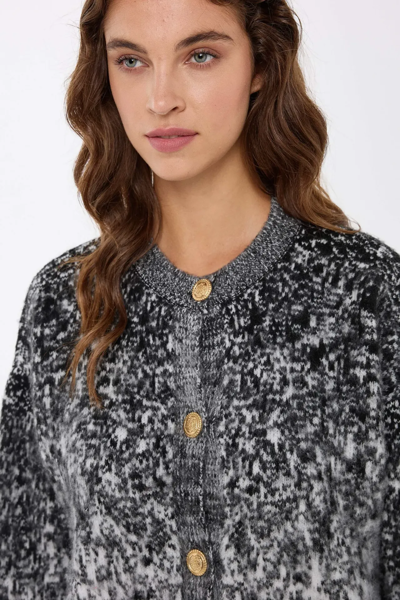 Buttoned Knitted Cardigan