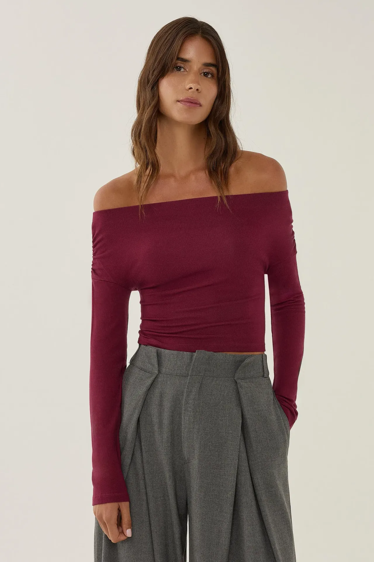 Off Shoulder Carmen Collar Blouse