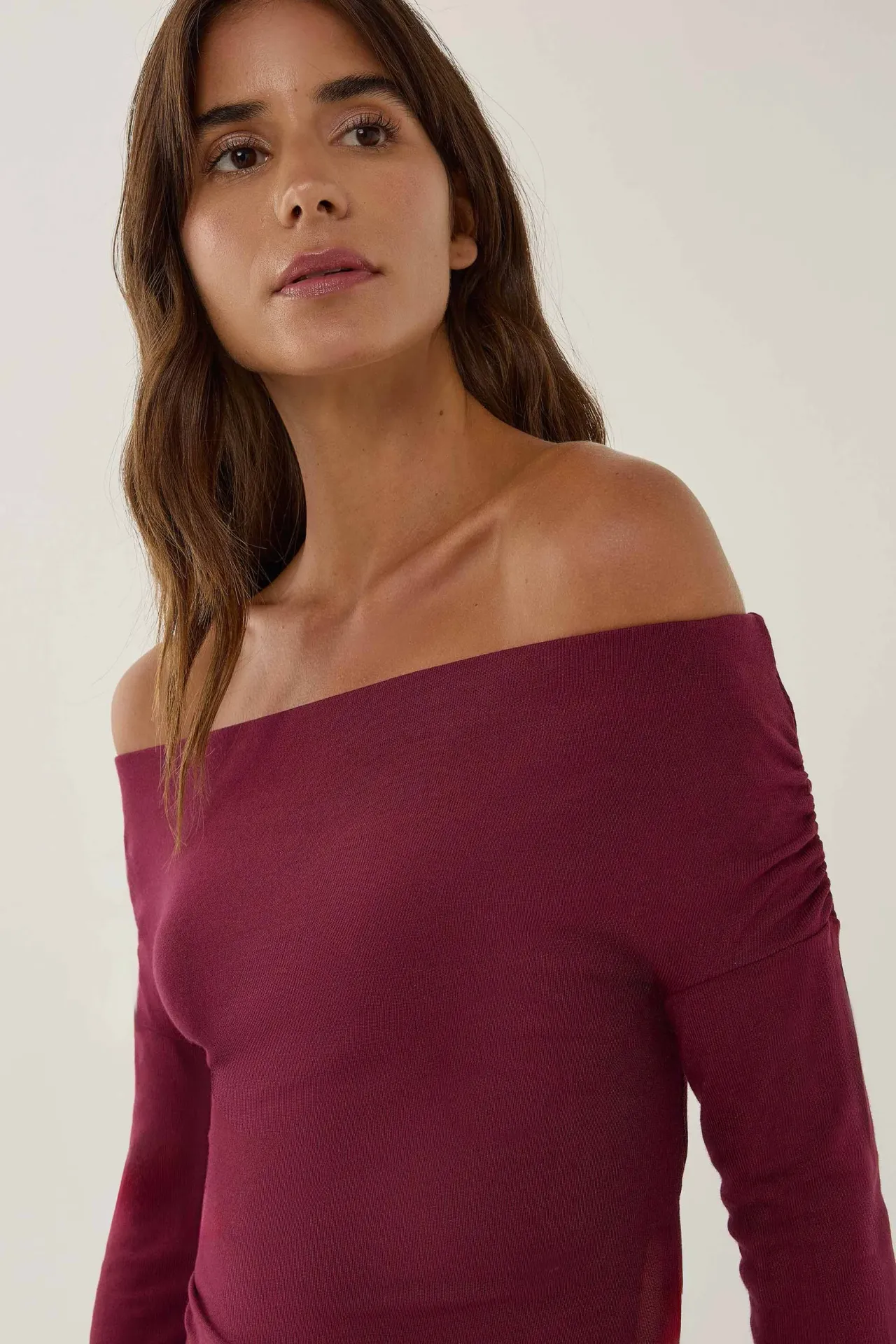 Off Shoulder Carmen Collar Blouse