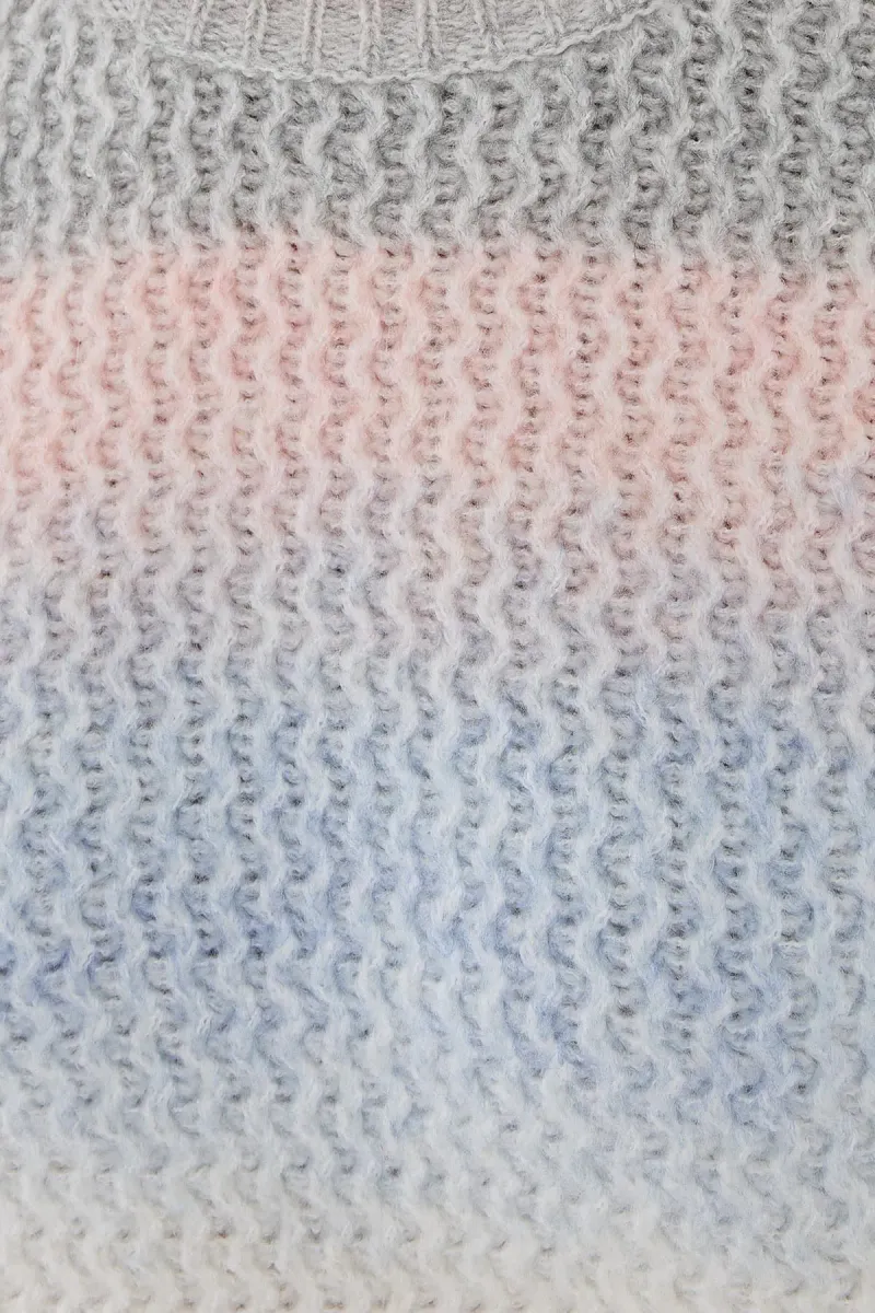 Striped Crew Neck Textured Knit Sweater 5