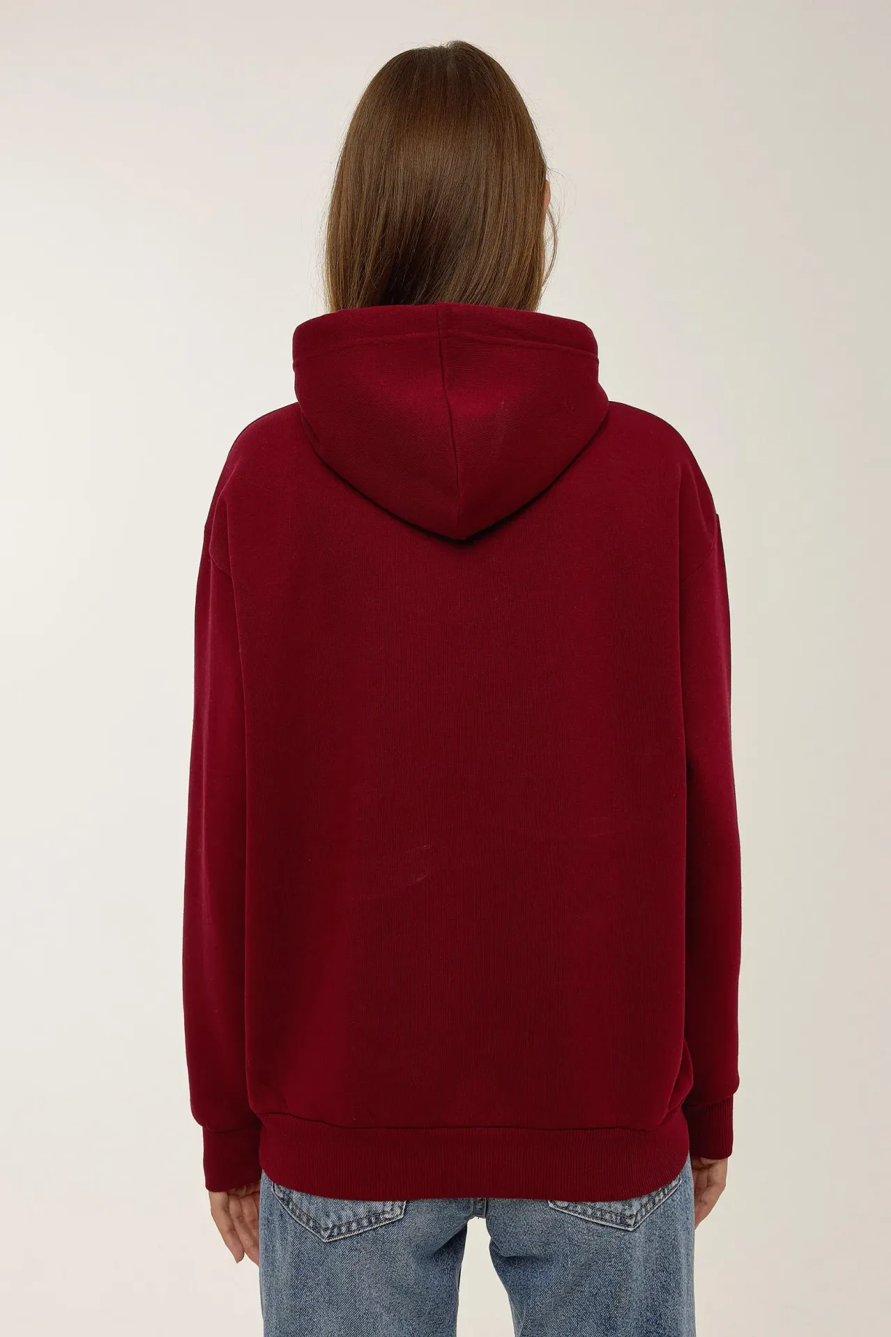 Hooded Printed Sweatshirt with Kangaroo Pocket